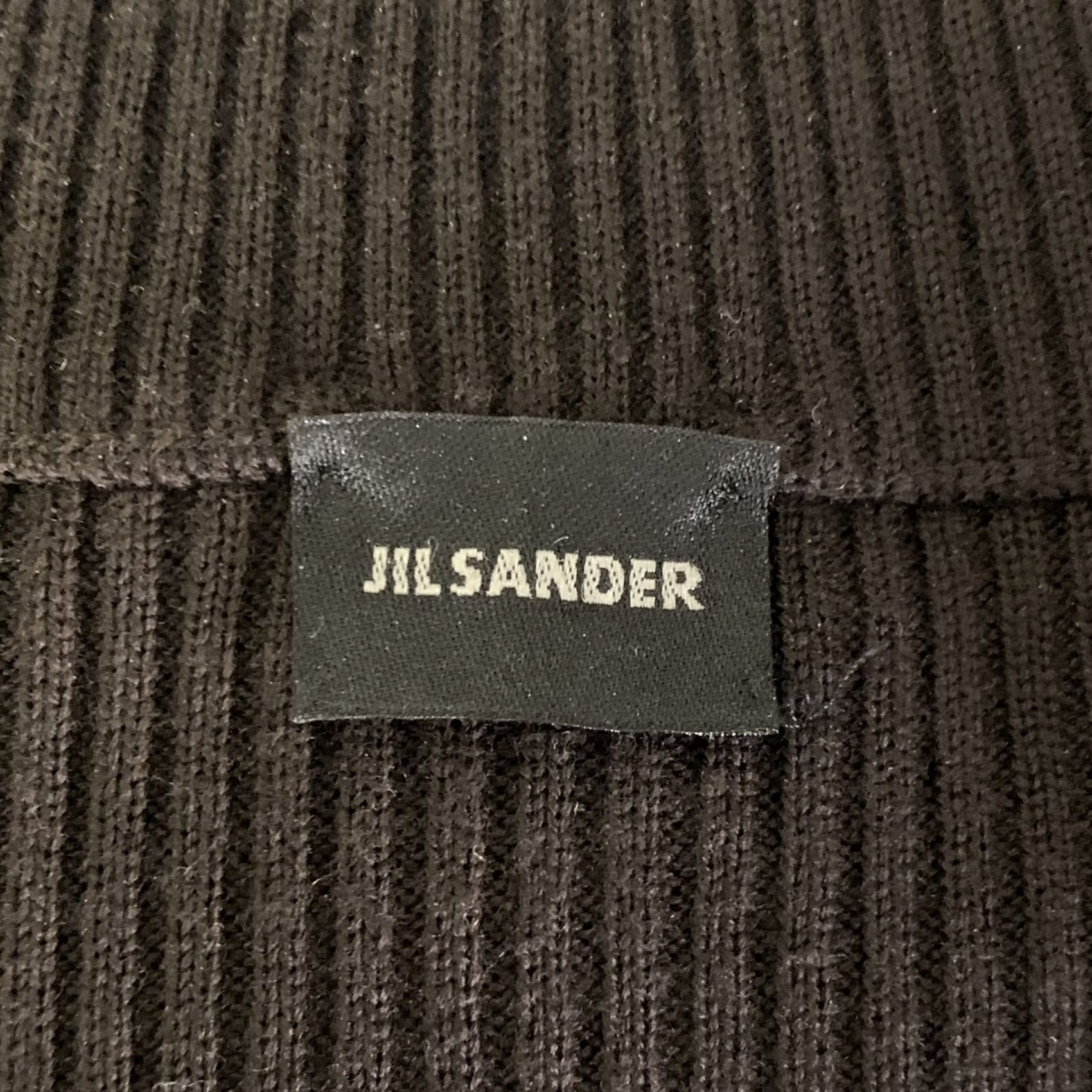 Jil Sander JIL SANDER Size M Brown Leather Wool Zip Up Sweater Mens Size US M / EU 48-50 / 2 - 5 Thumbnail