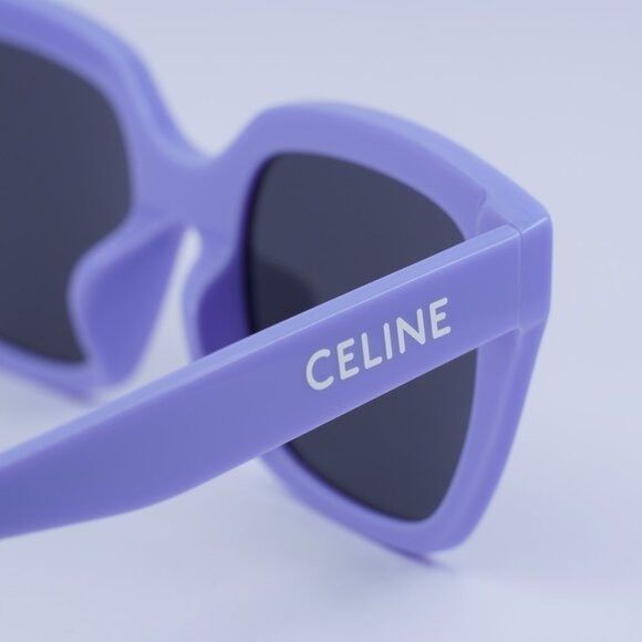 Celine Celine CL40198F 78A Sunglasses Lilac Square Frame Size ONE SIZE - 10 Thumbnail