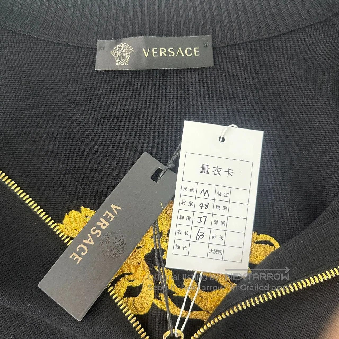 Versace Versace Black Wool Medusa Logo Knit Jacket. Size US M / EU 48-50 / 2 - 3 Thumbnail