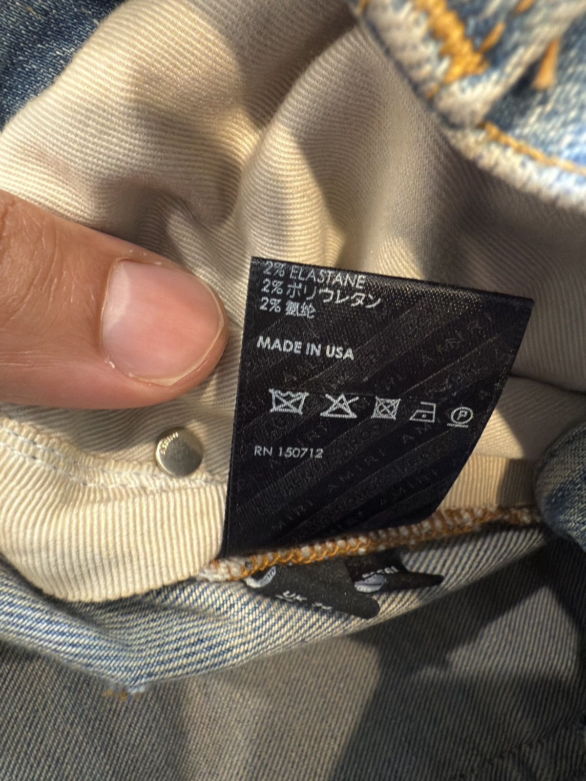 Amiri Amiri Distressed Patch Denim Size US 34 / EU 50 - 7 Thumbnail