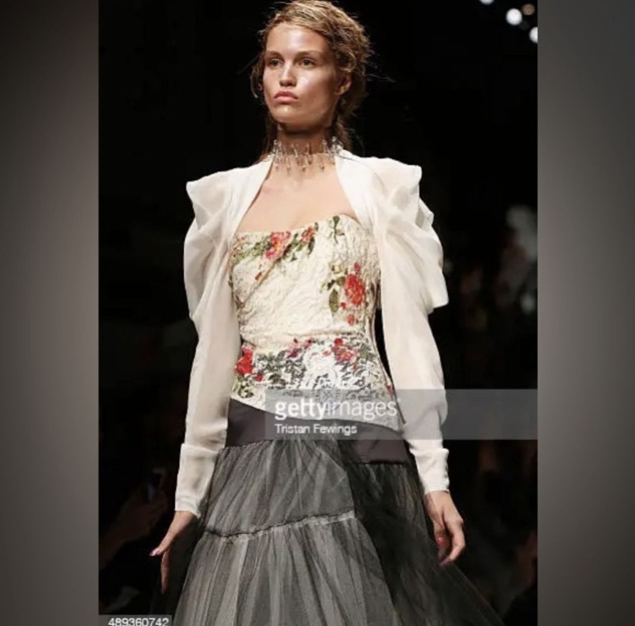 Vivienne Westwood Red Label INSANE S/S 2016 Lotus Flower Lace Corset Size S / US 4 / IT 40 - 4 Thumbnail