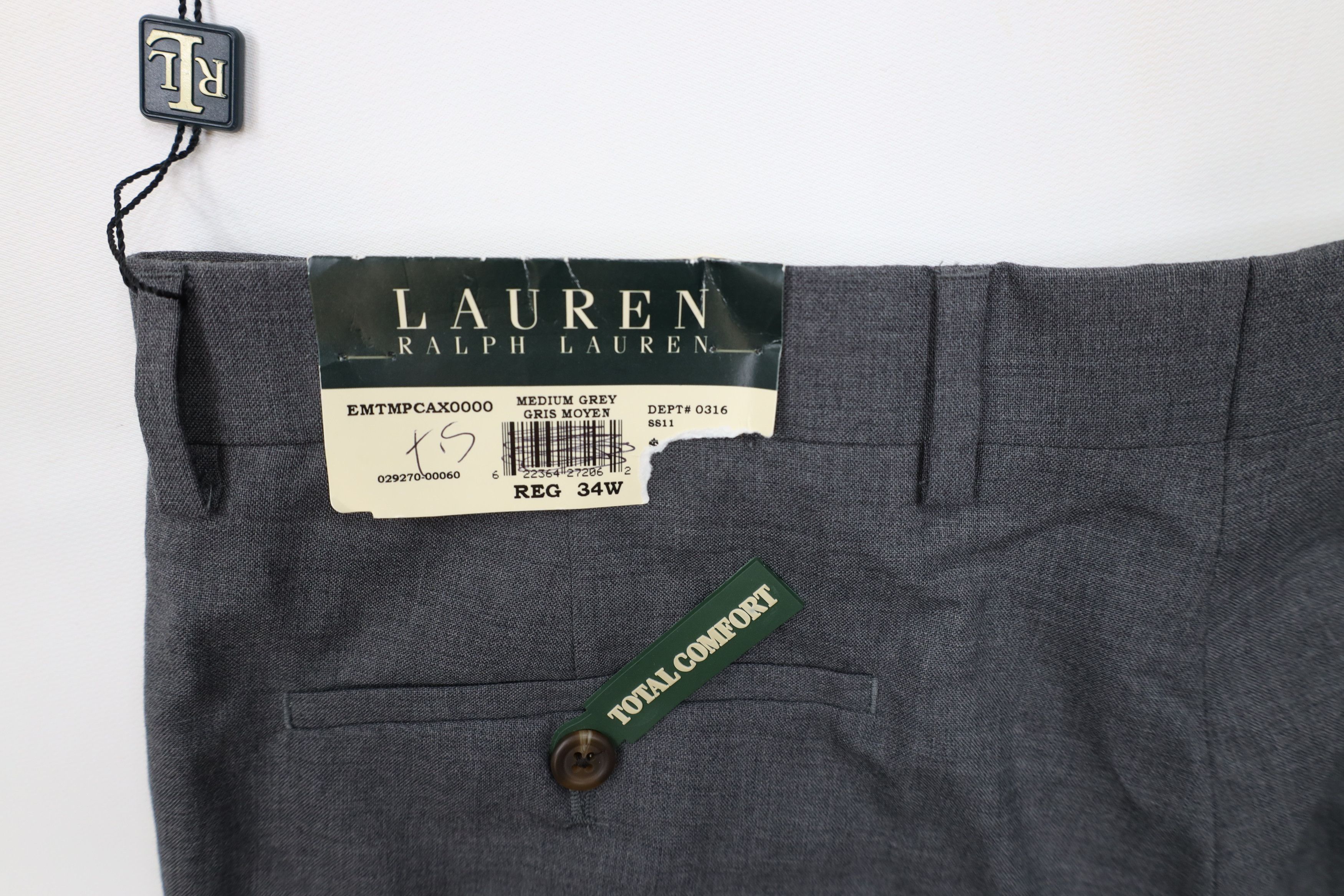 Ralph Lauren Deadstock Vintage Ralph Lauren Wide Leg Chino Pants Gray Size US 34 / EU 50 - 13 Thumbnail