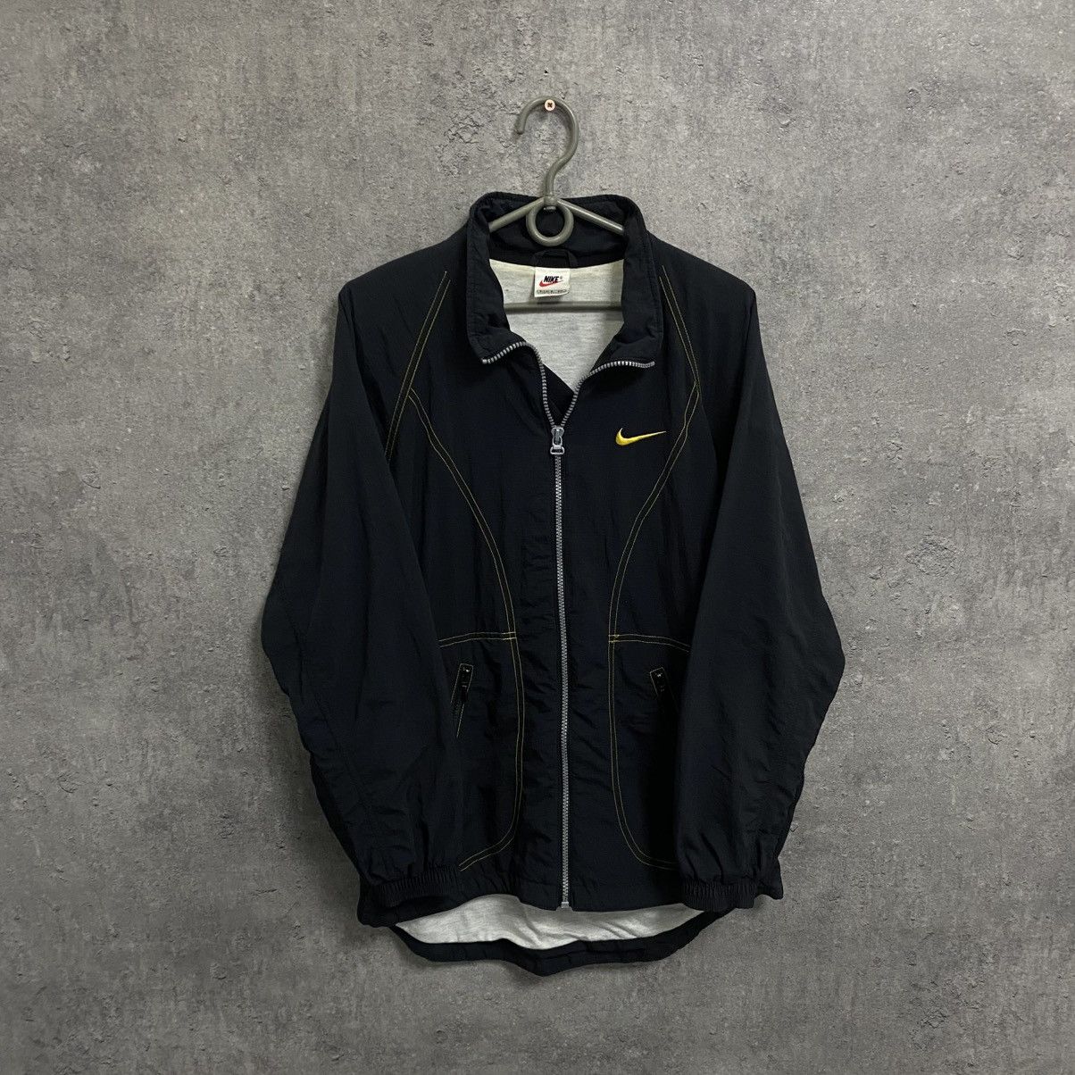 Nike Vintage Nike Track Jacket Striped Mini Swoosh 00s Y2K Size US S / EU 44-46 / 1 - 1 Thumbnail