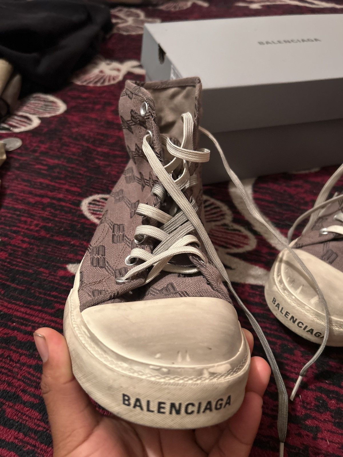 Balenciaga Balenciaga Paris Hightop Sneaker BB Monogram Size US 11 / EU 44 - 7 Thumbnail