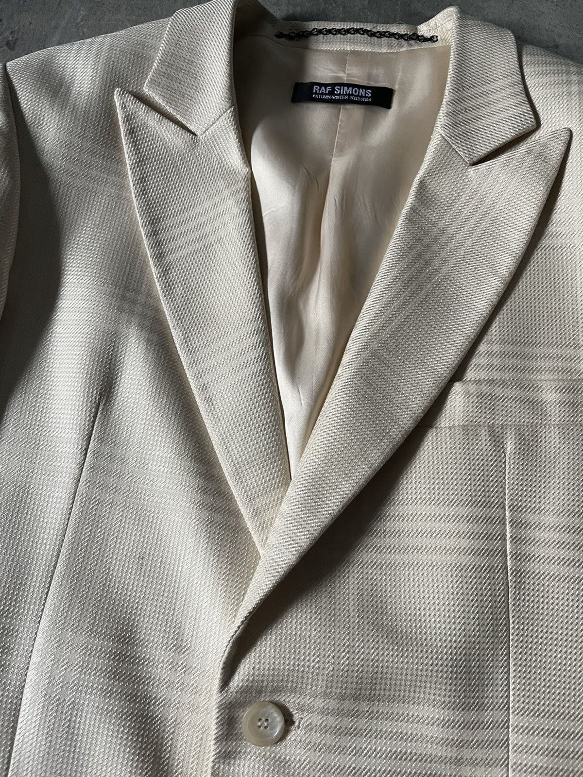 Raf Simons Raf Simons A/W 03-04 Beige blazer Size US L / EU 52-54 / 3 - 5 Thumbnail