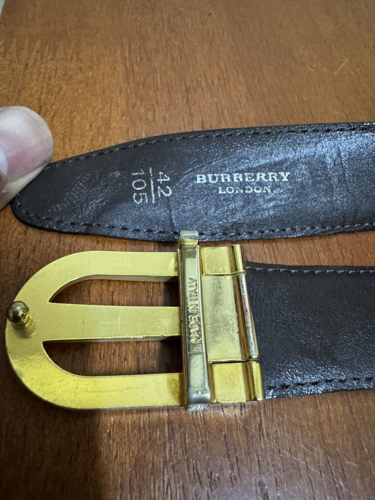 Burberry vintage Burberry leather belt Size ONE SIZE - 4 Thumbnail
