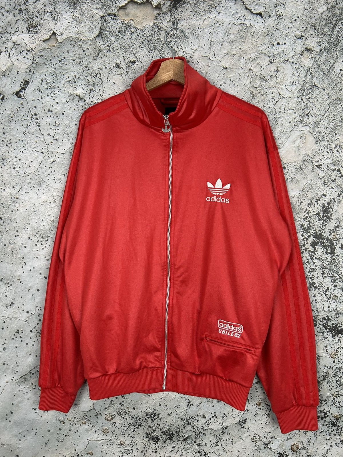 Adidas Vintage Adidas Chile62 Red Tracksuit Sweatshirt Steetwear Size US L / EU 52-54 / 3 - 1 Thumbnail