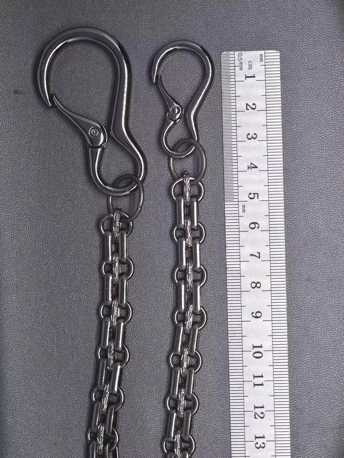 Other Gunmetal Oval hook Pants Wallet Chain Size ONE SIZE - 4 Thumbnail