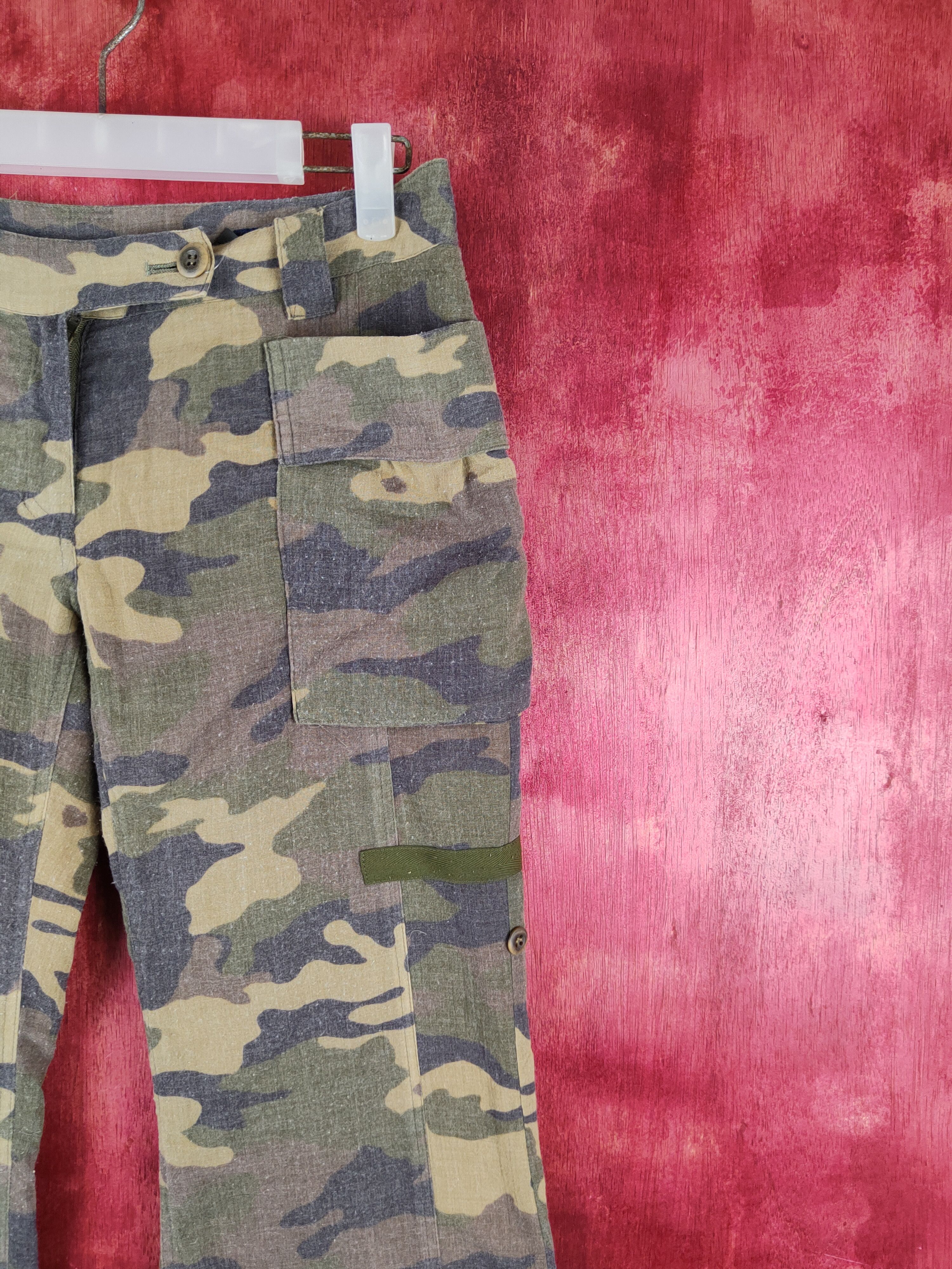 Japanese Brand DL Masculo bootcut Camo utility Tactical Cargo Pants #S1498 Size 26" / US 2 / IT 38 - 5 Thumbnail