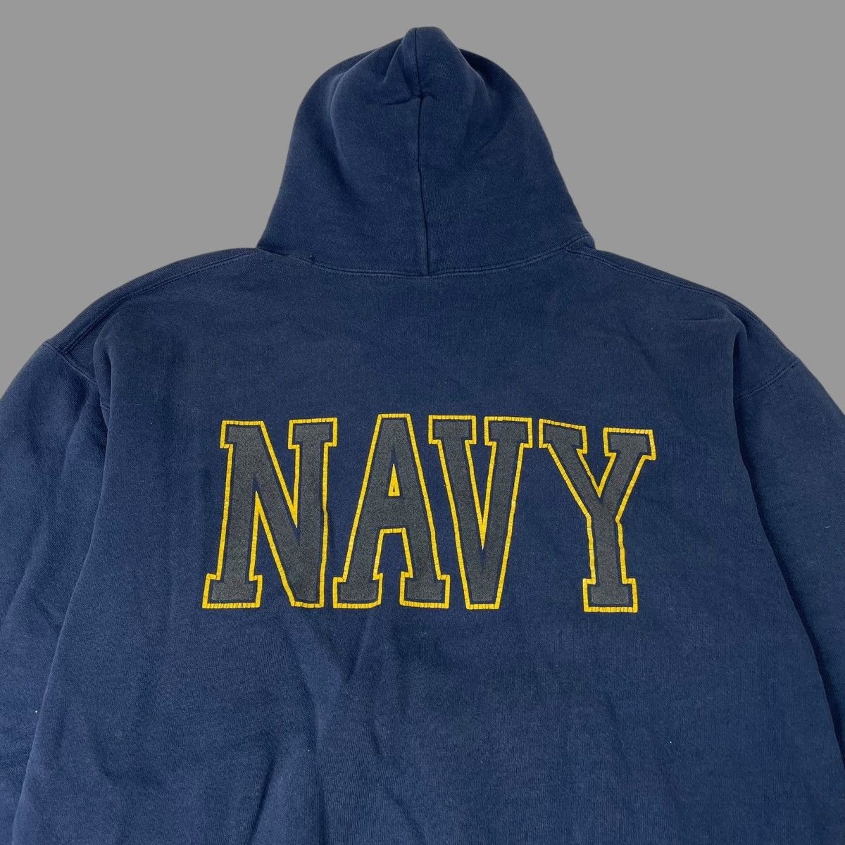 Vintage Vintage u.s. navy zip pocket hoodie Size US L / EU 52-54 / 3 - 4 Thumbnail
