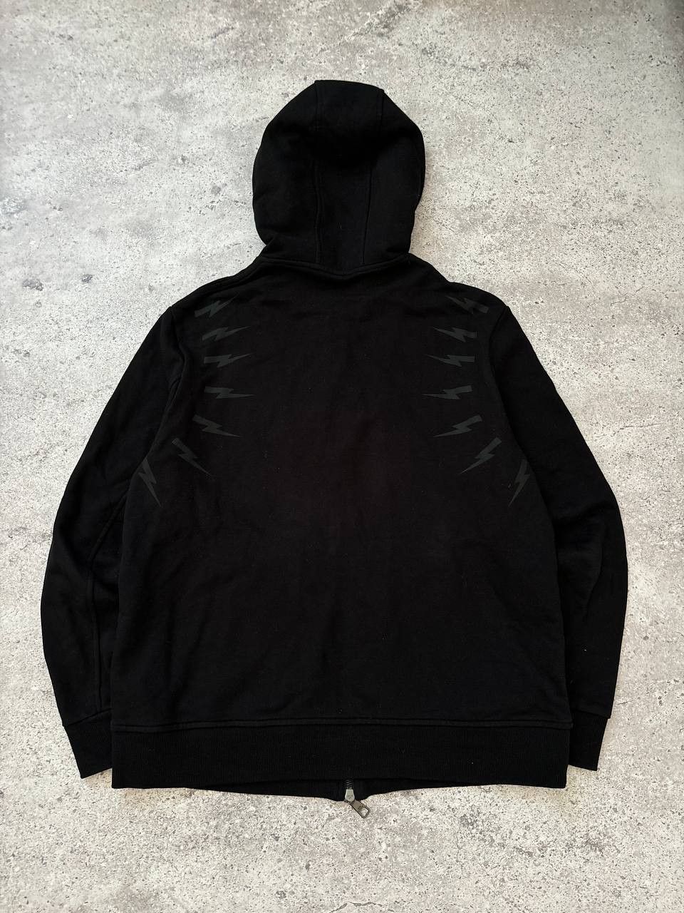 Neil Barrett Lightning Bolt Print Zip Hoodie Slim Fit Size US XL / EU 56 / 4 - 5 Thumbnail