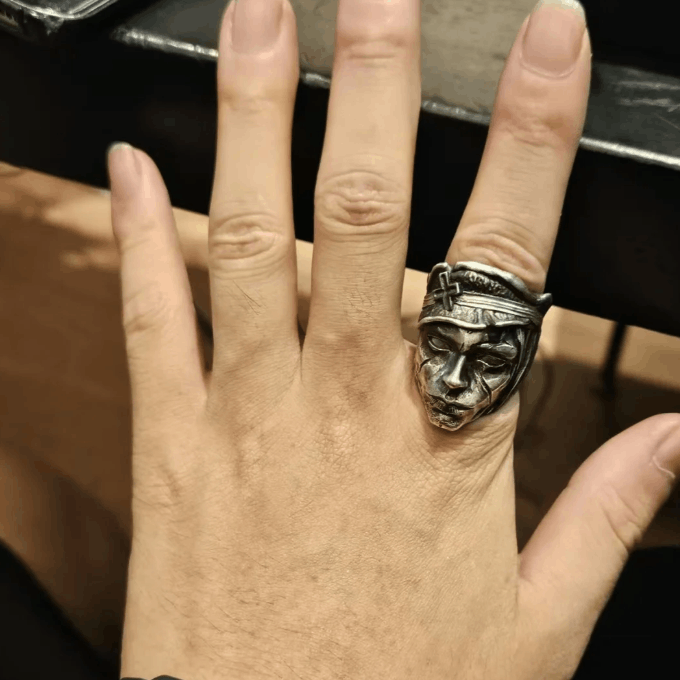 Jewelry Dark Jewelry Rings Open Size Chrome Ring (Size 7-13) Size ONE SIZE - 4 Thumbnail