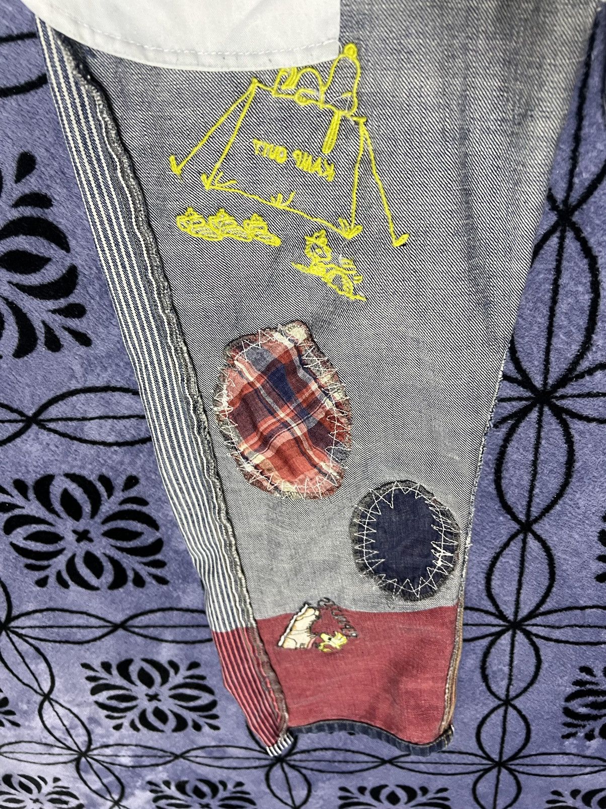 Peanuts × Vintage PEANUTS - Patchwork jeans Size 30" / US 8 / IT 44 - 7 Thumbnail