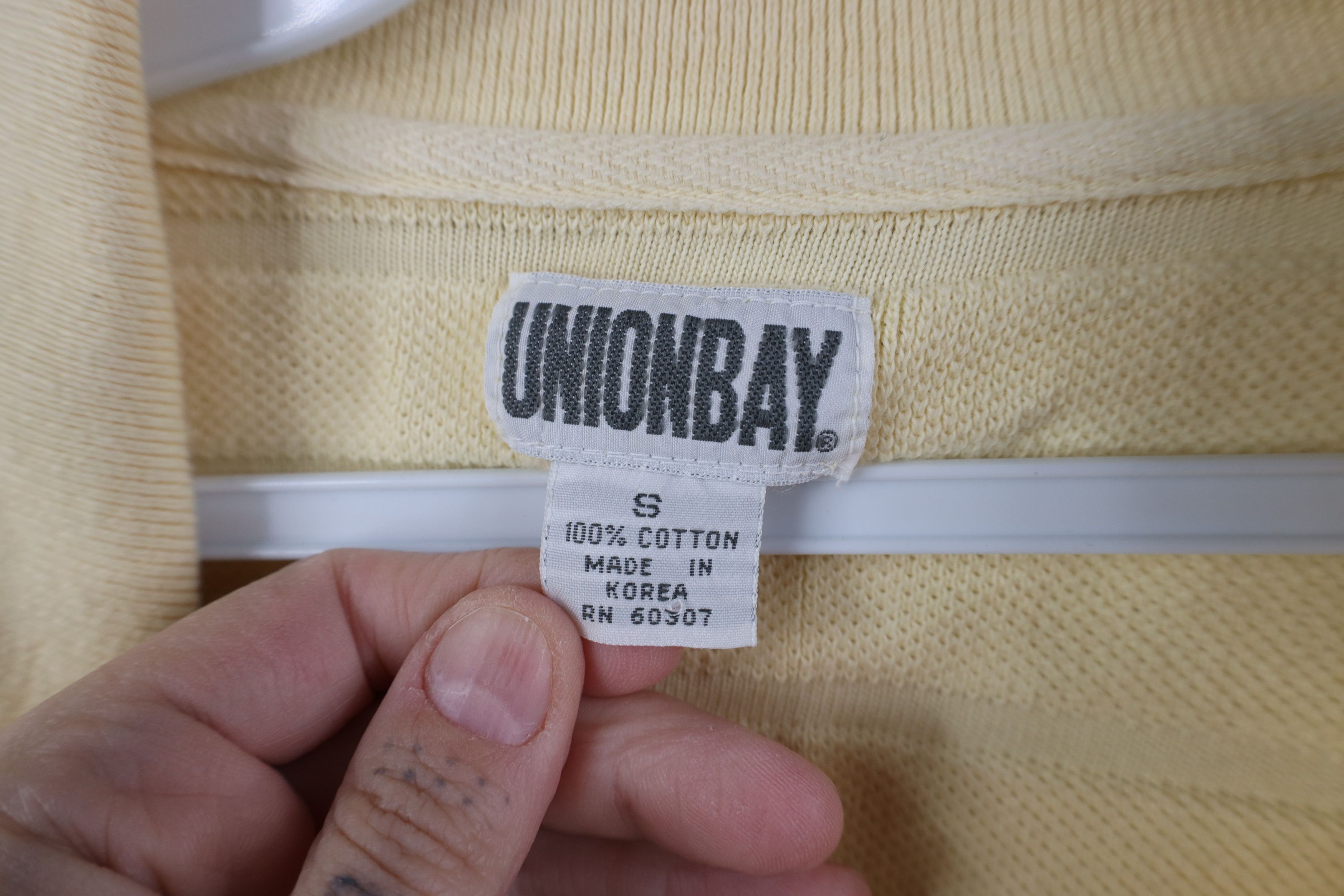 UNIONBAY Vintage 90s Unionbay Baggy Striped Thermal Long Sleeve Polo Size US S / EU 44-46 / 1 - 8 Thumbnail