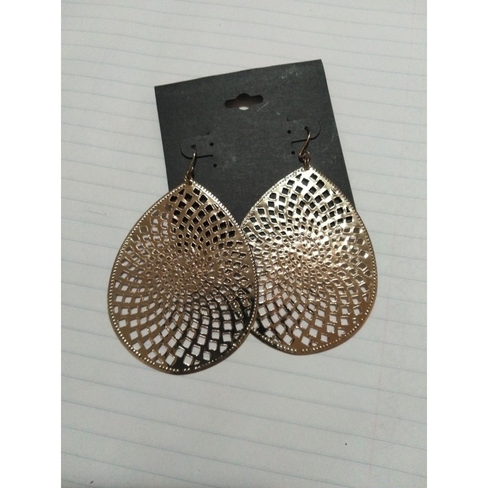 Other Large Bronze Tear Drop Lightweight Earrings Size ONE SIZE - 1 Thumbnail