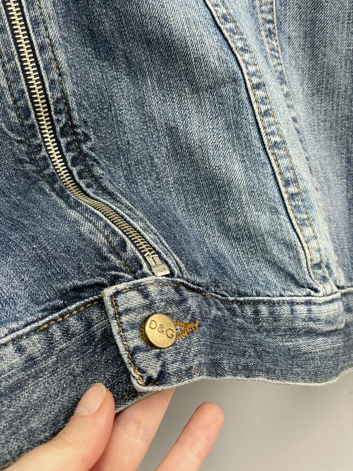 Dolce & Gabbana Rare distressed denim dolce gabbana y2k jacket front logo Size US M / EU 48-50 / 2 - 8 Thumbnail