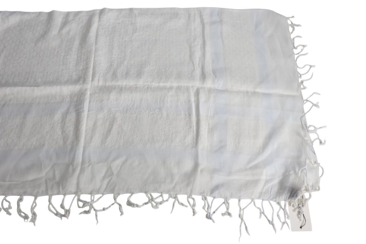 Dries Van Noten Dries Van Noten Unisex White Farriss Scarf Silk Cotton NWT Size ONE SIZE - 10 Thumbnail