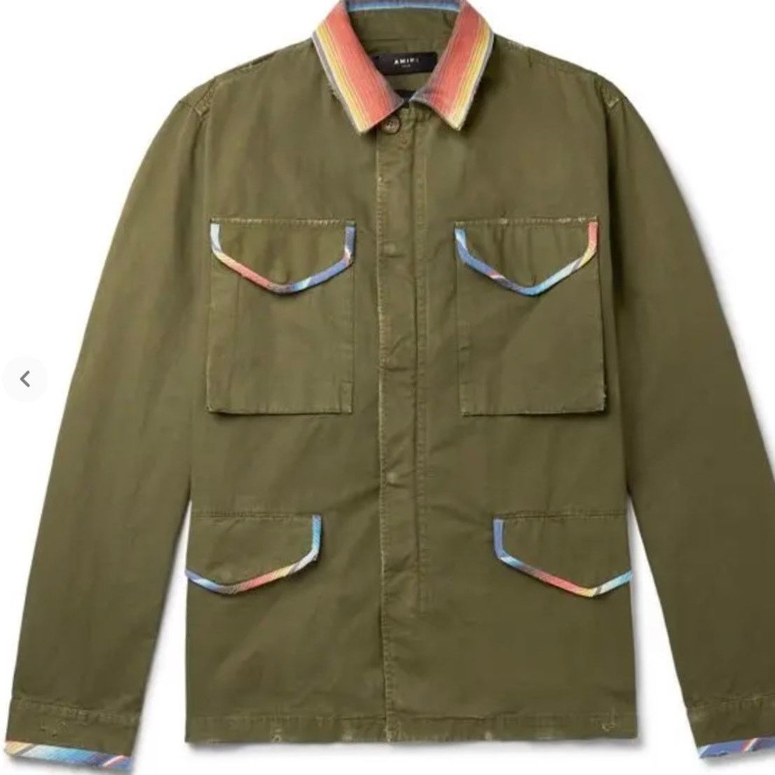 Amiri AMIRI: Men's Olive Baja M65 Overshirt Jacket - Size 46 Size US S / EU 44-46 / 1 - 9 Thumbnail
