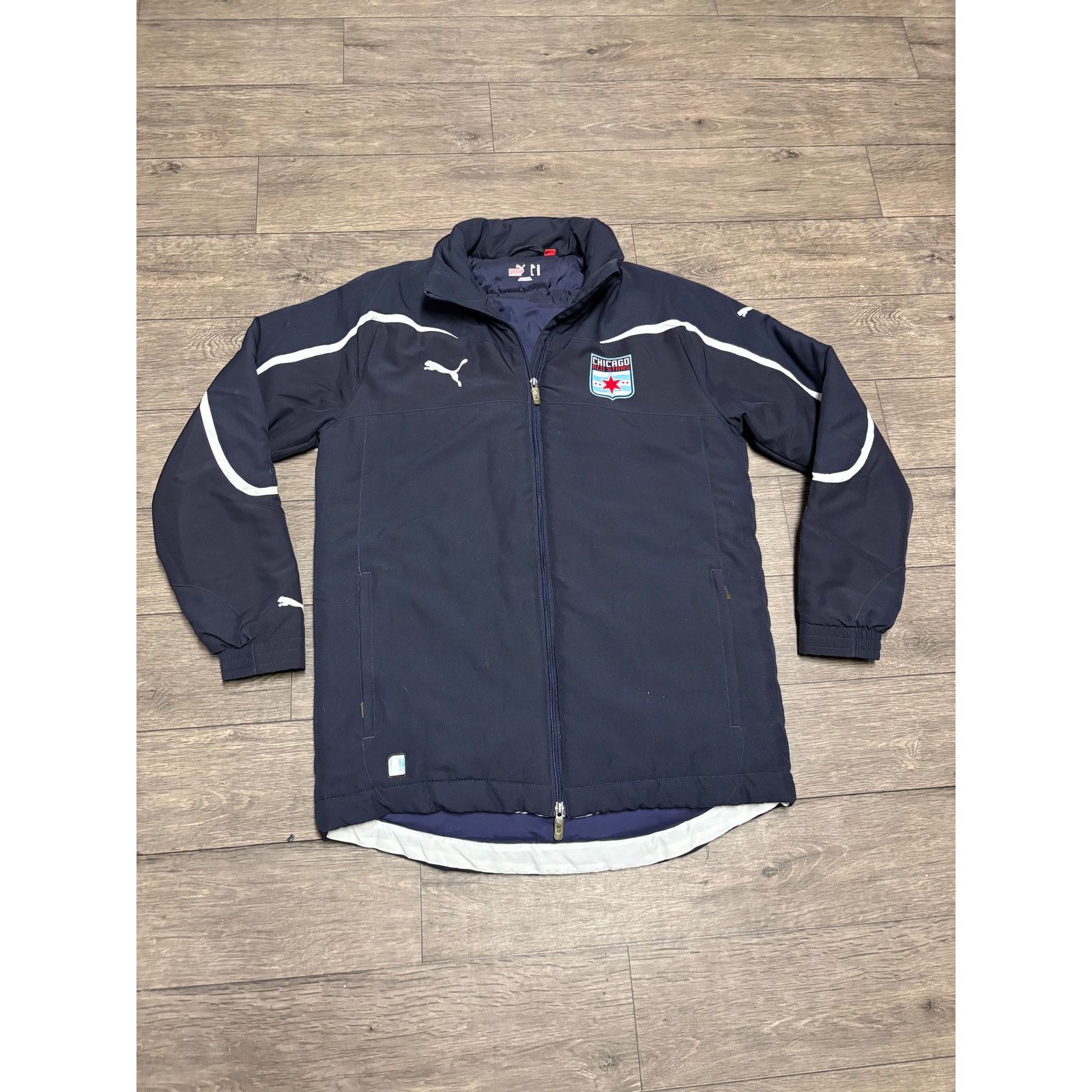 Puma Chicago Red Star Puma Puffer Jacket Sz XS Blue NWSL Size XS / US 0-2 / IT 36-38 - 1 Thumbnail