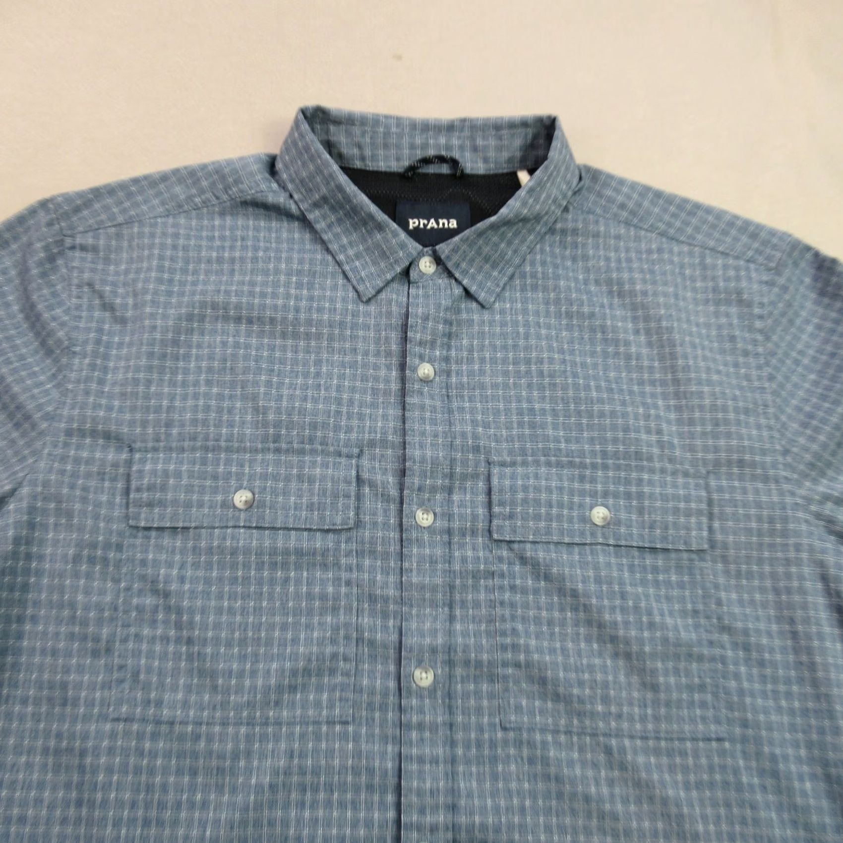 Prana PrAna Shirt Mens Medium Button Front Checks Lightweight Short Sleeve Outdoors Size US M / EU 48-50 / 2 - 3 Thumbnail