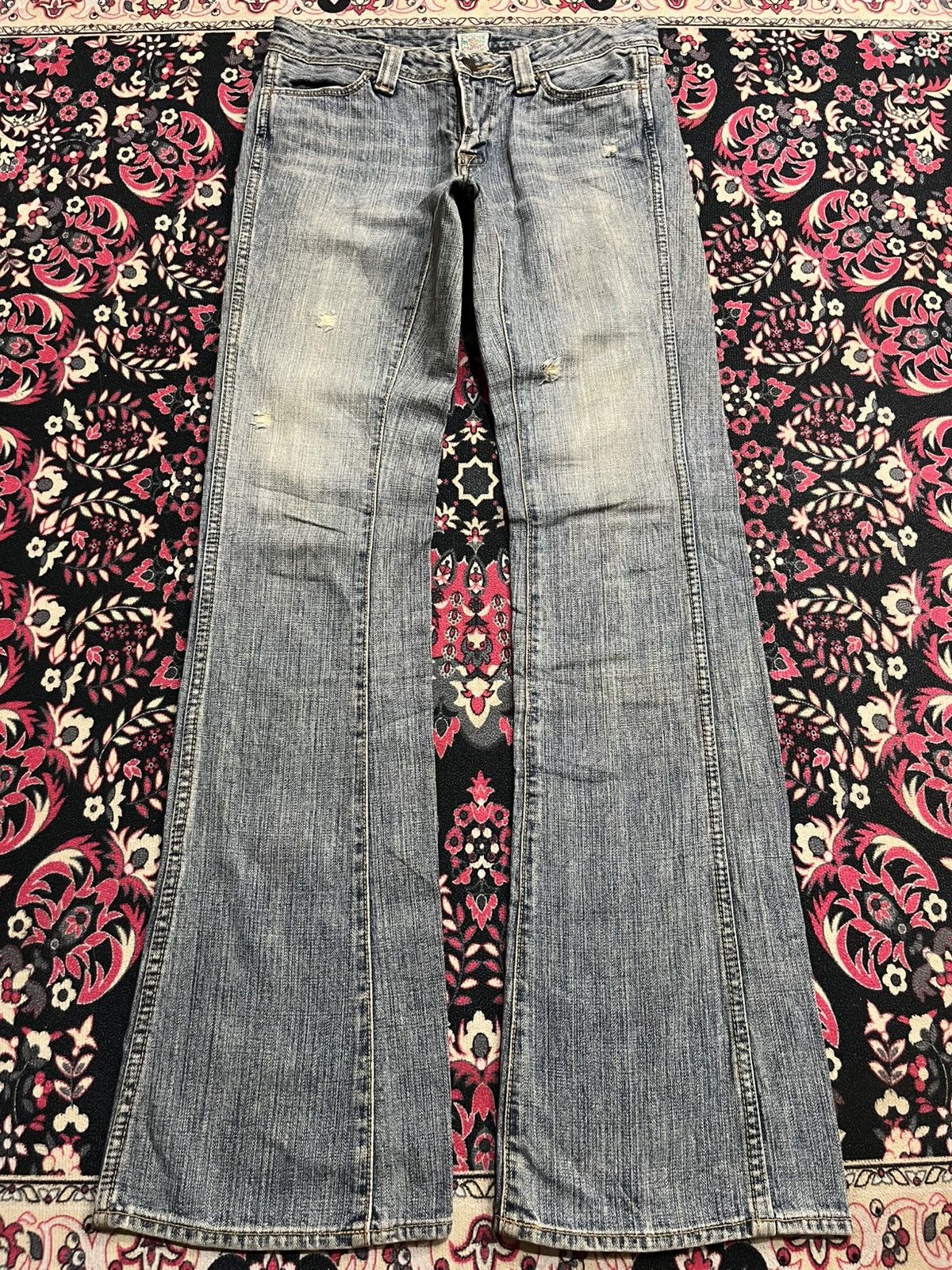 Japanese Brand Vintage Japanese Brand Brappers Grey Washed Flare Jeans Size 28" / US 6 / IT 42 - 1 Thumbnail