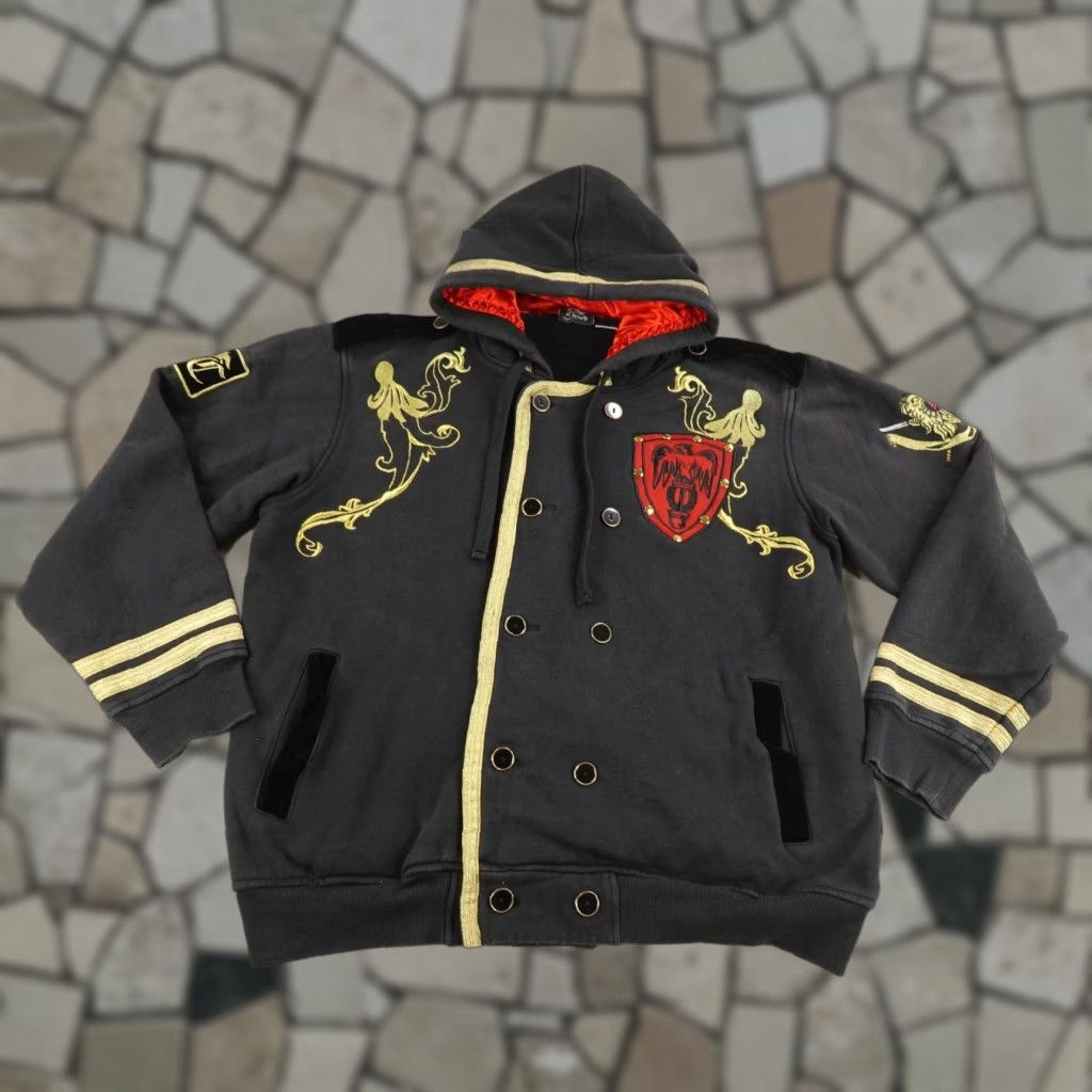 Doublet Clench Hoodie Mens XL Embroidered Double Breasted Royalty Crest Sweatshirt Y2K Size US XL / EU 56 / 4 - 1 Thumbnail