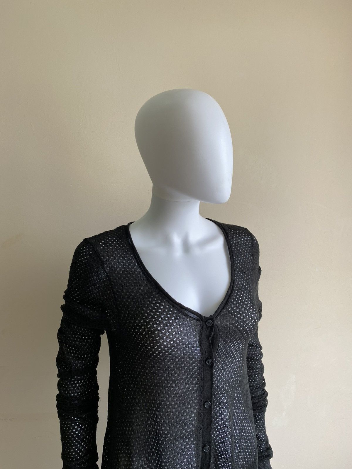 Rundholz Rundholz Black Label Avant Garde Mesh Button Up Midi Dress Size XS / US 0-2 / IT 36-38 - 3 Thumbnail