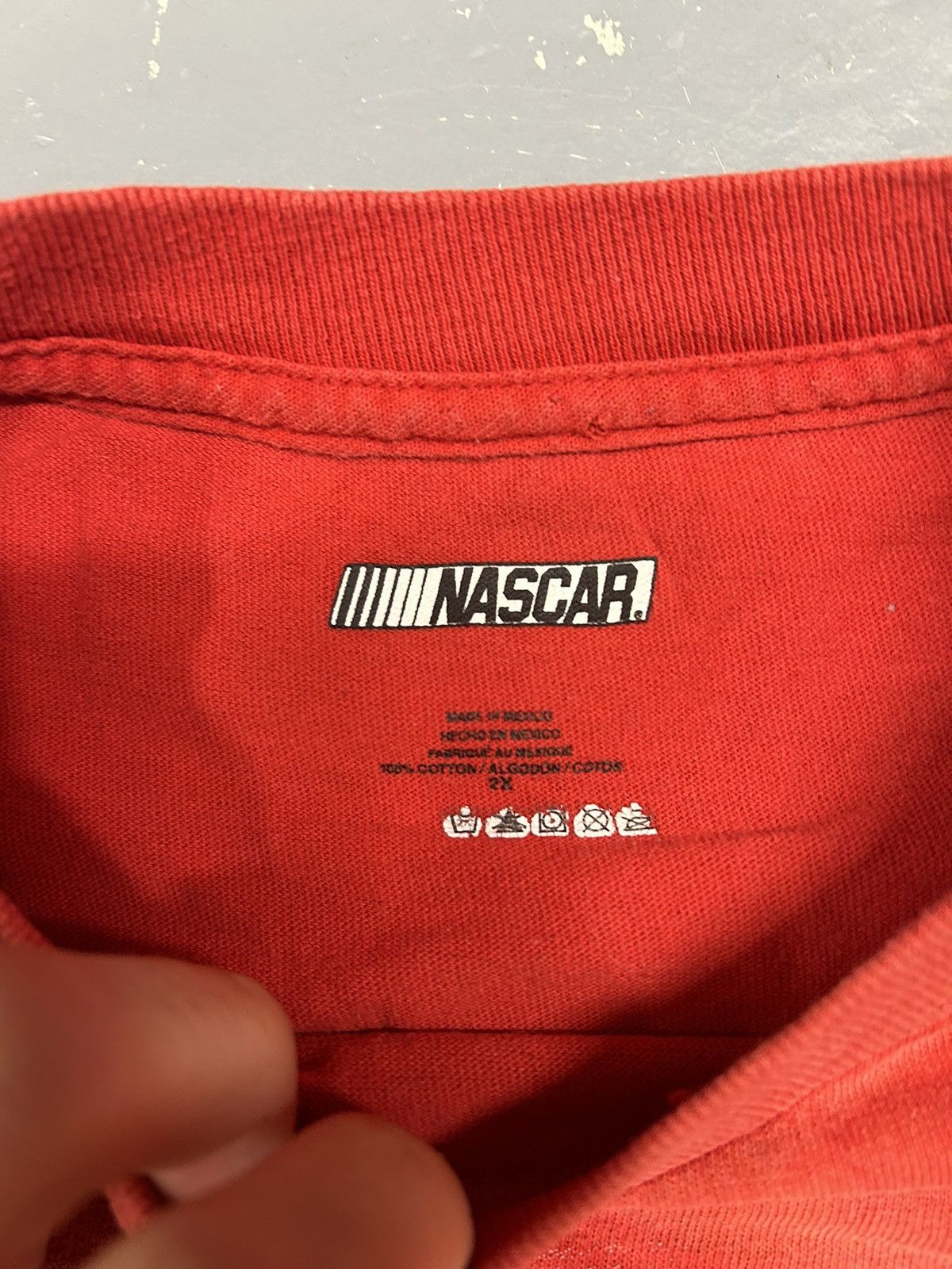 NASCAR × Vintage Crazy Vintage Y2K Essential Faded Nascar Red Tee Shirt Size US XL / EU 56 / 4 - 3 Thumbnail