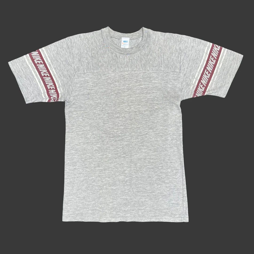 Nike × Vintage Nike 1980 80s Vintage OG Rare UK Made Spellout T-Shirt Size US M / EU 48-50 / 2 - 1 Thumbnail