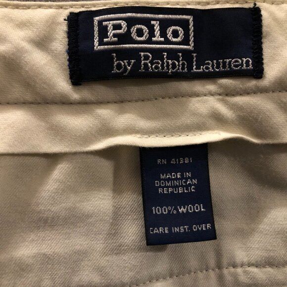 Polo Ralph Lauren polo Ralph Lauren men's gray 100%wool dress pants size:34/31 Size 34S - 6 Thumbnail