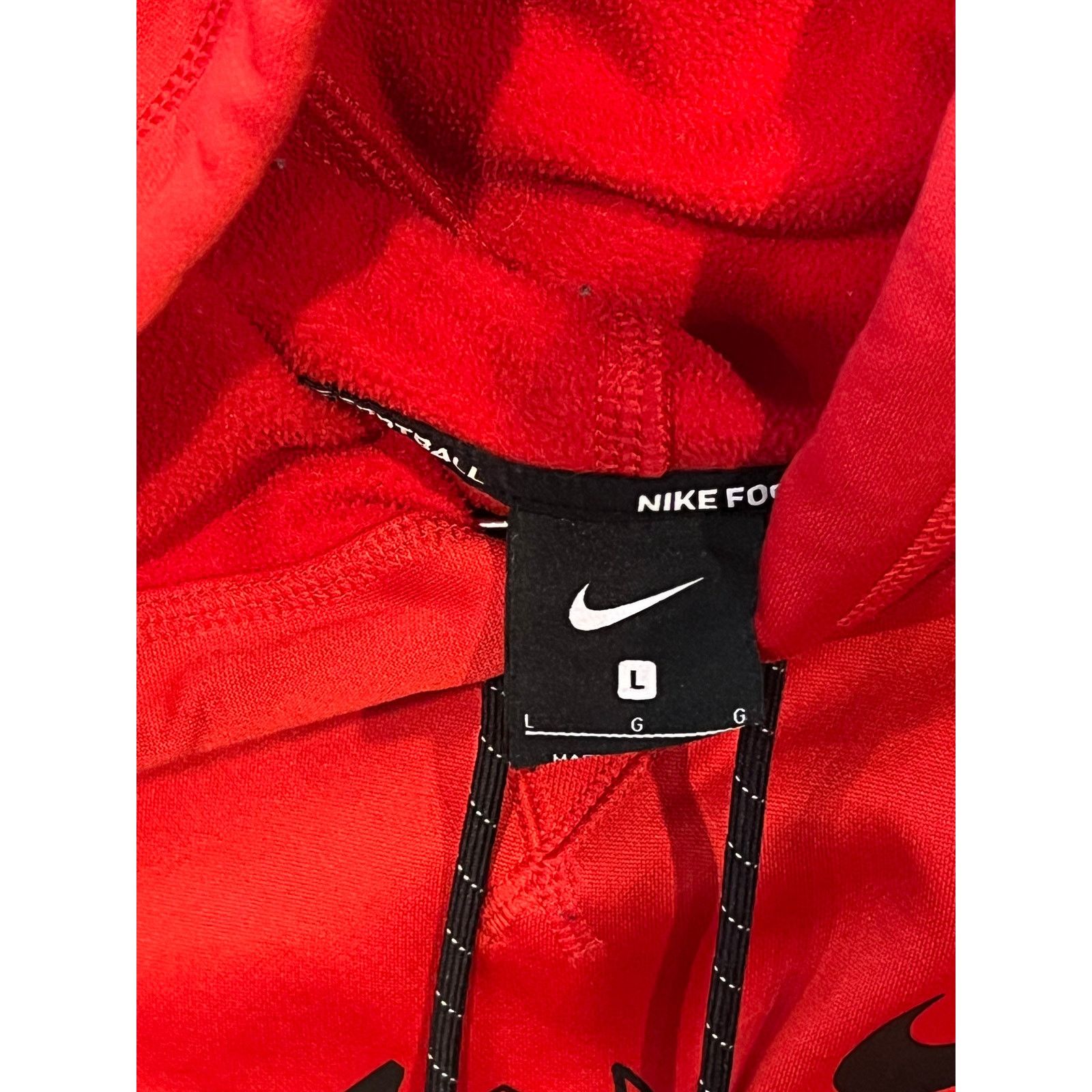 Nike Nike Football Red Pullover Hoodie Mens Large Size US L / EU 52-54 / 3 - 3 Thumbnail