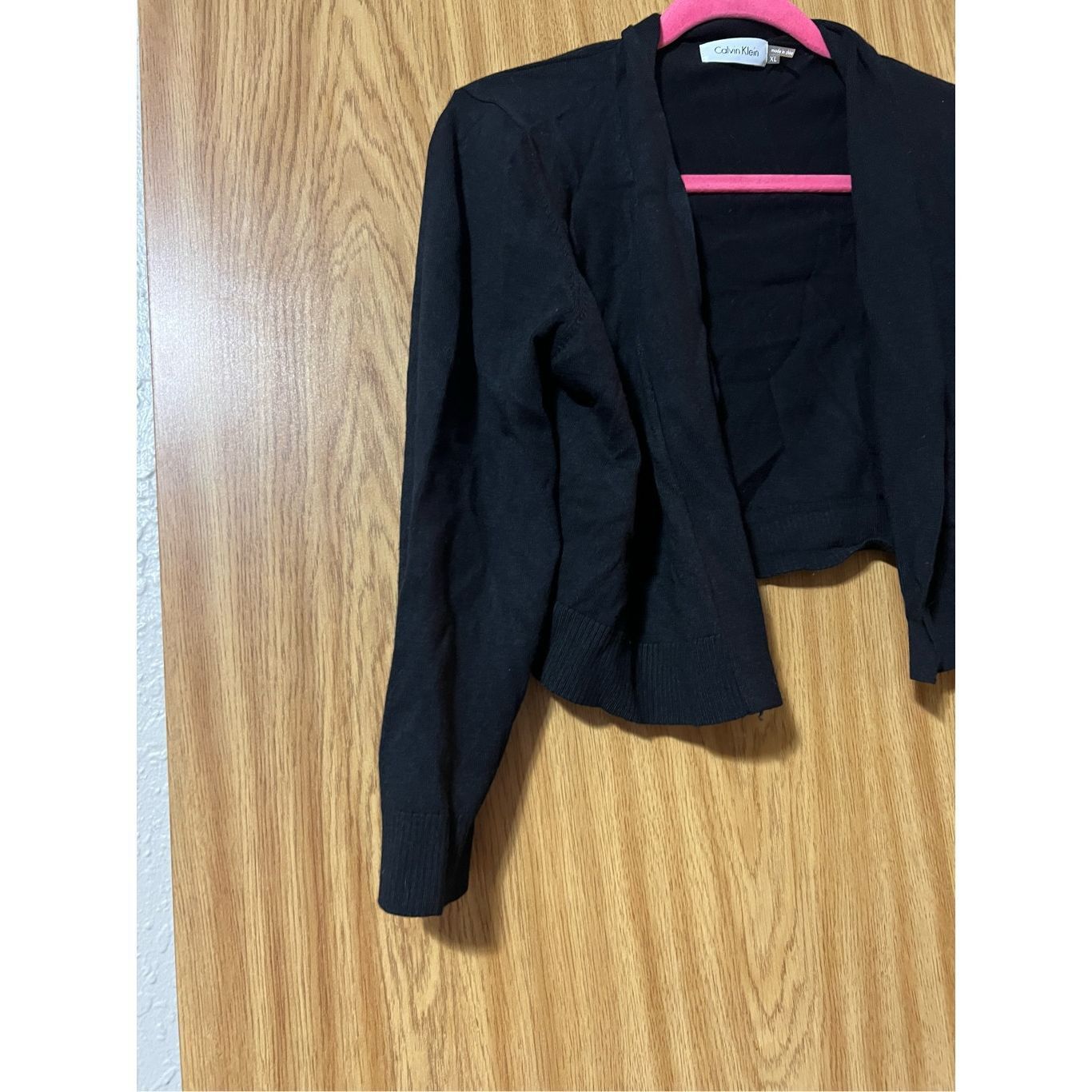 Calvin Klein Calvin Klein Black Open Front Cardigan Woman’s Size XL Size XL / US 12-14 / IT 48-50 - 2 Thumbnail
