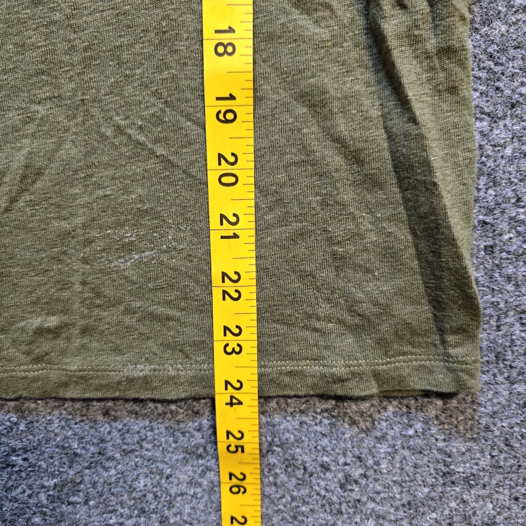 J.Crew J.CREW Top Womens Size Medium Green Linen Ruffle Sleeve Stretch Casual Classic Shirt Men? No, Womens Size M / US 6-8 / IT 42-44 - 6 Thumbnail