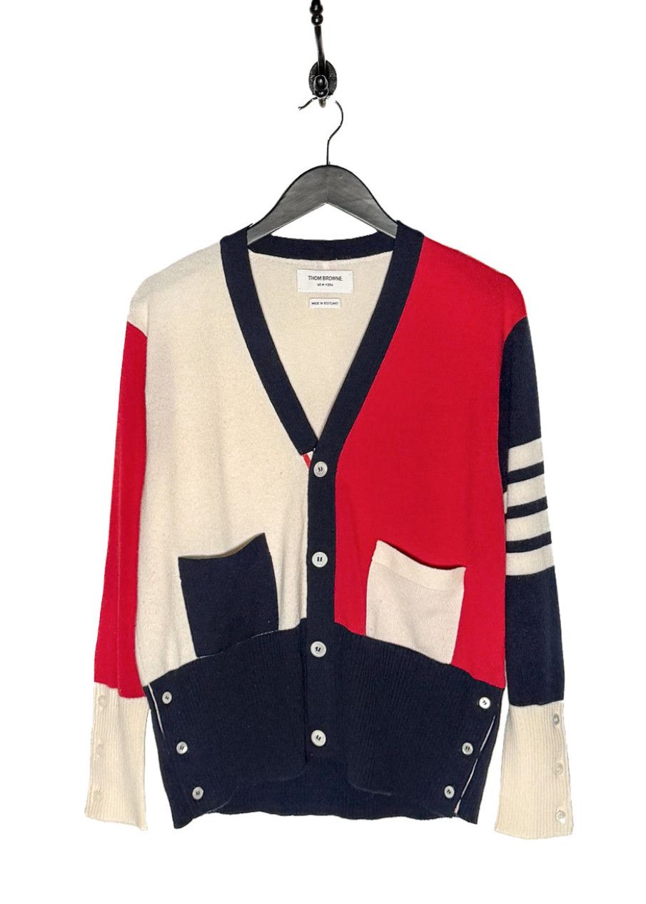 Thom Browne Thom Browne Tricolour Colourblock Cashmere Cardigan Sweater Size US XL / EU 56 / 4 - 1 Thumbnail
