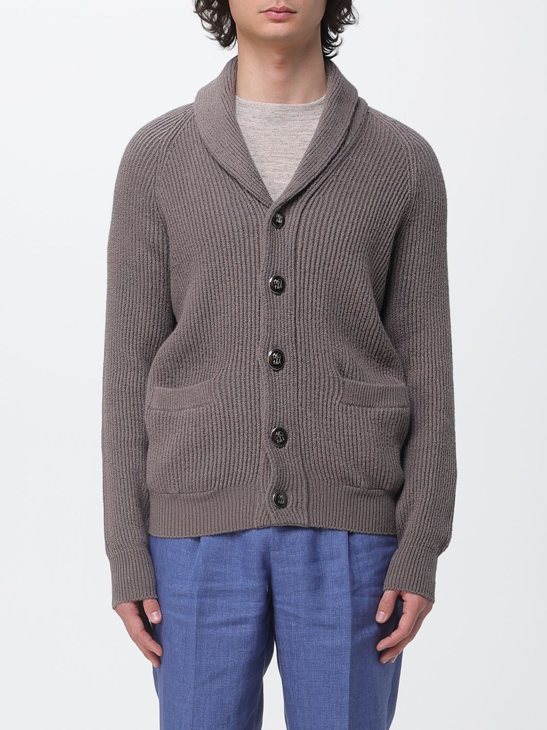 Brunello Cucinelli Brunello Cucinelli Sweater Men Brown Size US L / EU 52-54 / 3 - 1 Thumbnail