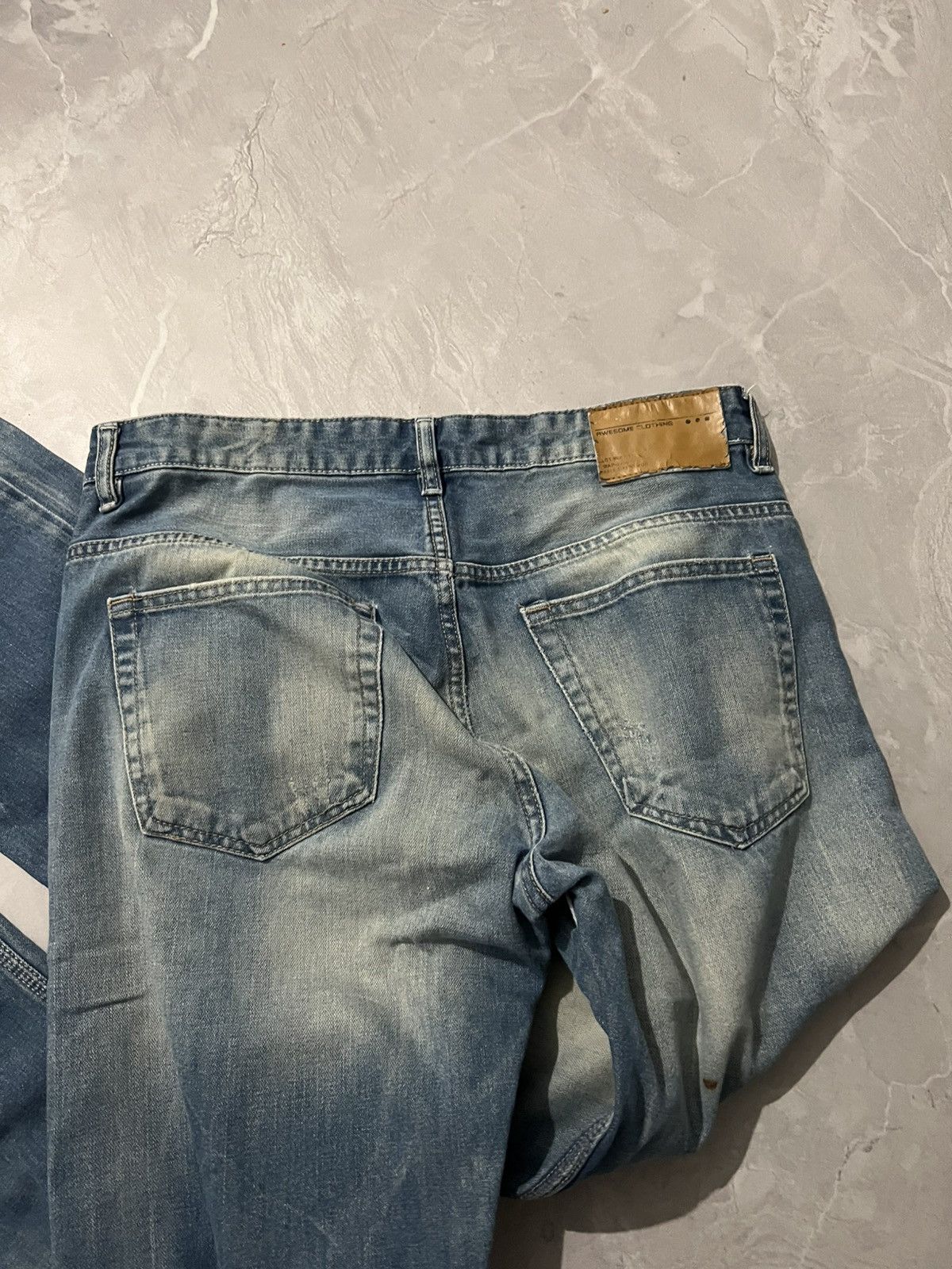 Japanese Brand Faded Patina Glamour Jean / Heavy Distressed Style Size US 34 / EU 50 - 5 Thumbnail