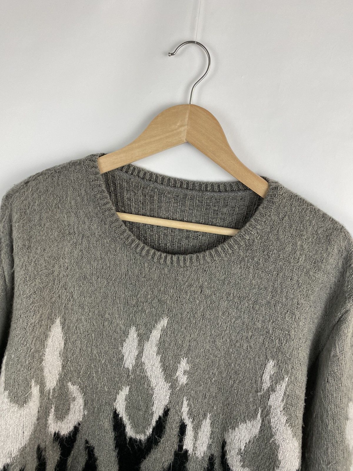 Japanese Brand 🔥 Vintage 90s Fire Sweater graphic rare retro hype Y2K Size US L / EU 52-54 / 3 - 6 Thumbnail