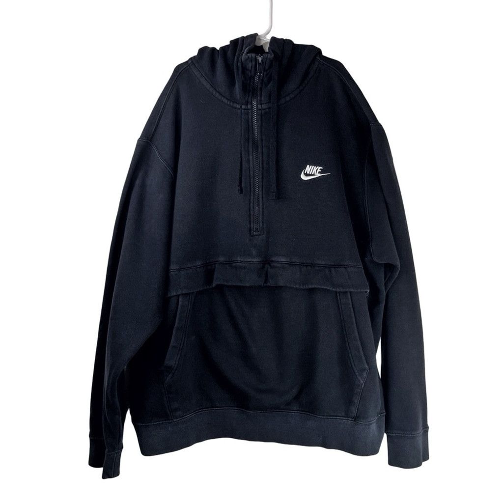 Nike NIKE Men’s Black 1/2 Zip Hoodie/Flap Front Pocket Men’s XS/S Size US XS / EU 42 / 0 - 1 Thumbnail