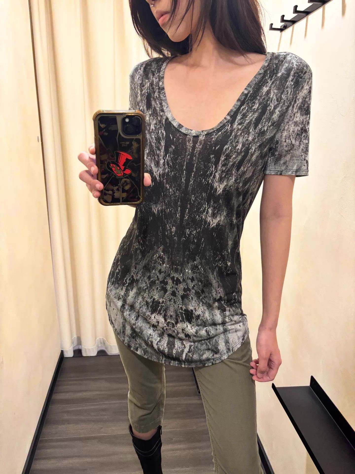 Helmut Lang Helmut Lang Vtg Crewneck Drop-Shoulder Printed SS L Size L / US 10 / IT 46 - 1 Thumbnail