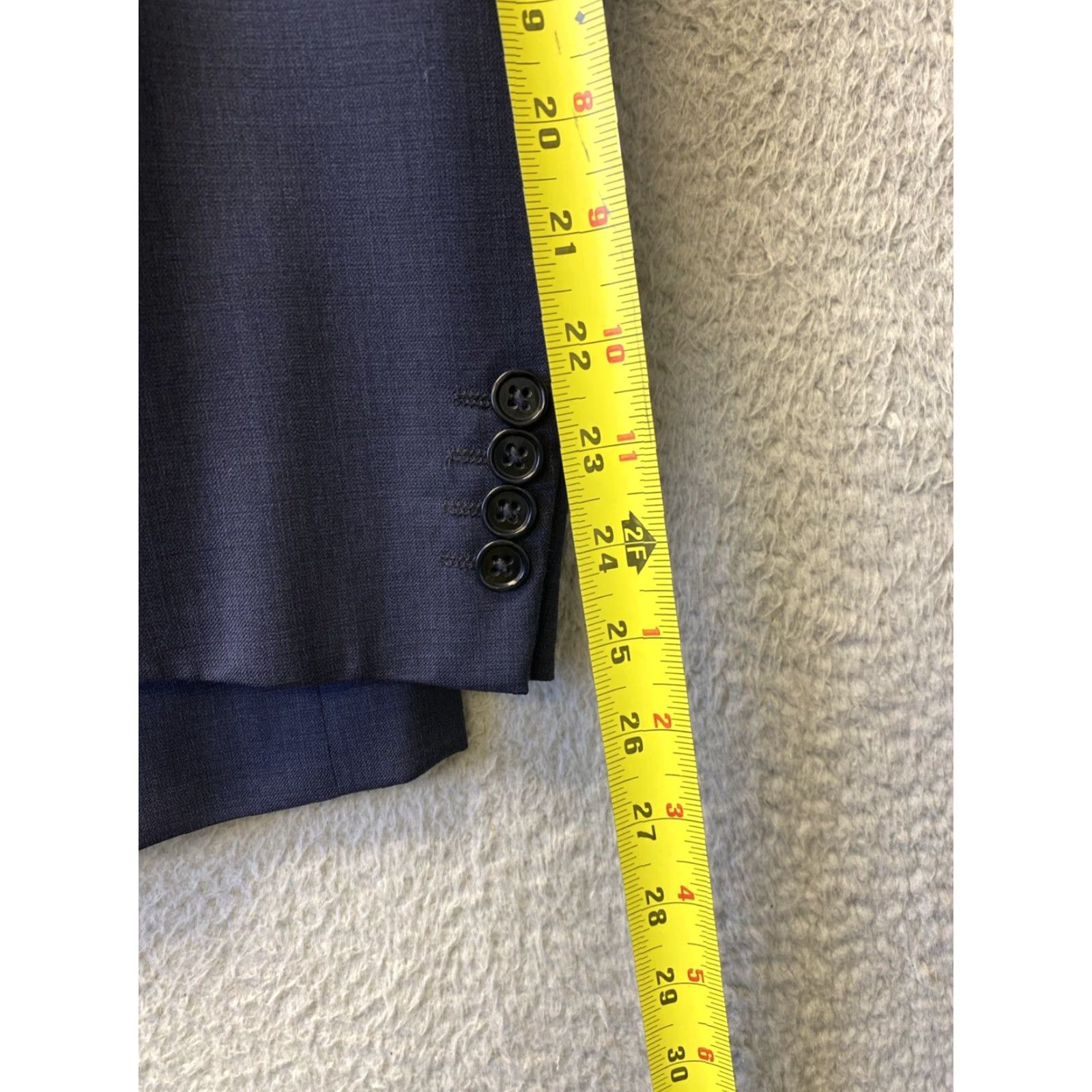 Emporio Armani VINTAGE Emporio Armani G-Line Navy Blue Wool Suit Jacket 45R Pants 35x32 2-Piece Mens Slim Notch Lapel Two Button Flat Front Double-Vented Size 48R - 6 Thumbnail