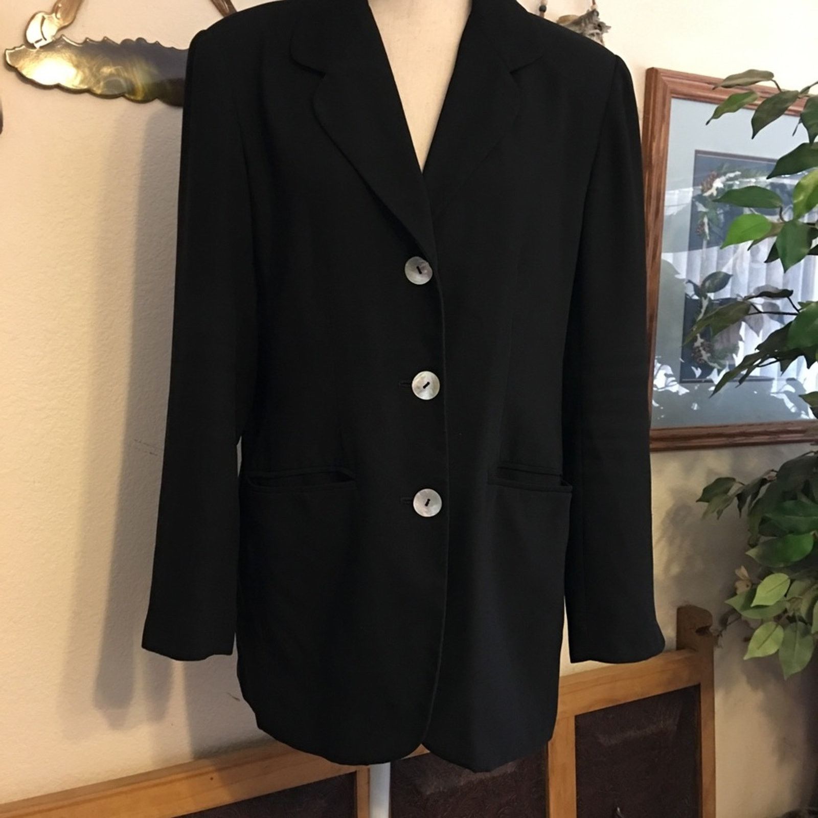 Worthington Worthington black lined blazer 10 Size L / US 10 / IT 46 - 1 Thumbnail