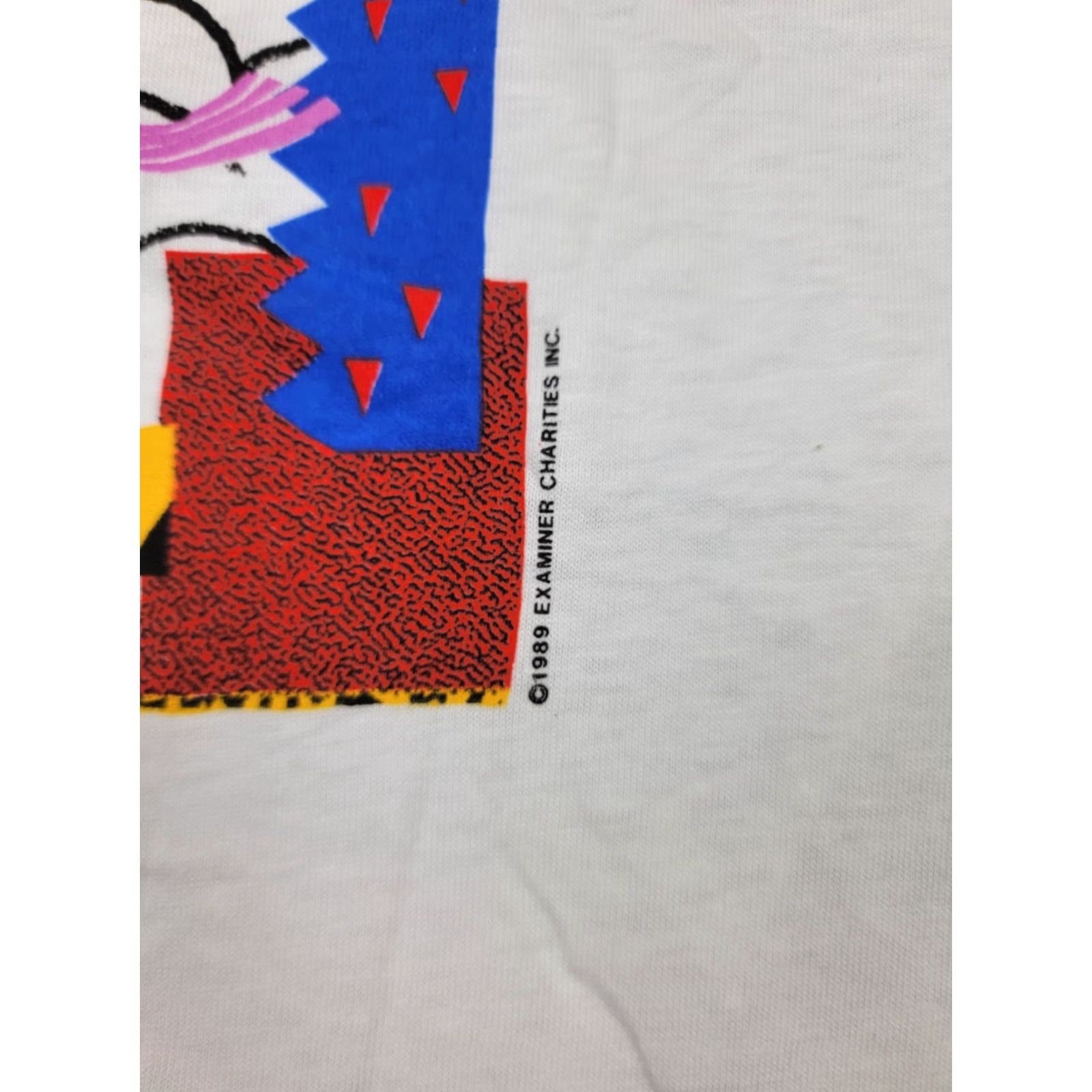 Hanes Examiner Bay To Breakers Shirt Hanes Beefy-T T-Shirt White Graphic 90s USA Vintage Large Mens Size US L / EU 52-54 / 3 - 3 Thumbnail