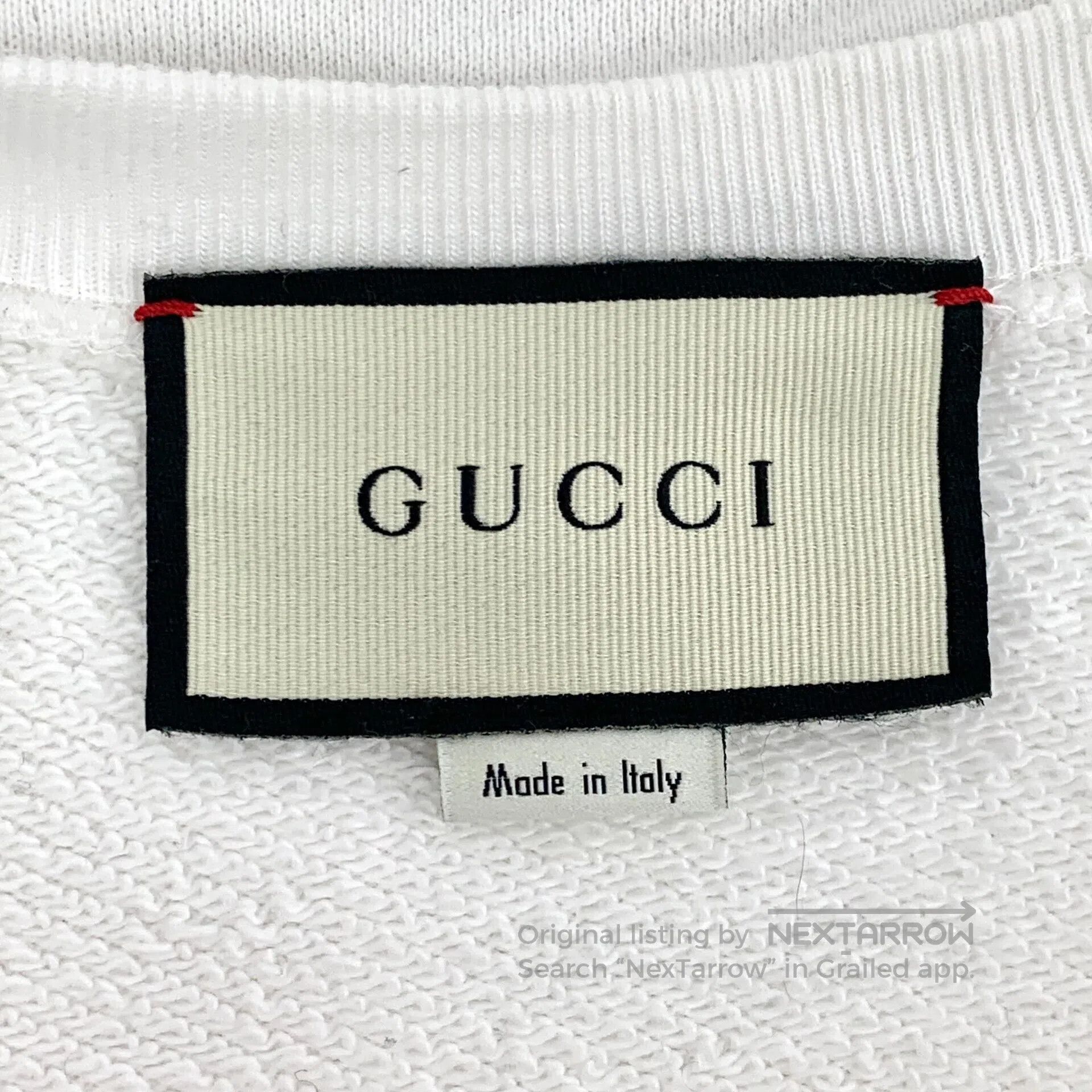 Gucci Guicci White Tennis Racket Letter Embroidered Cotton Round Size US S / EU 44-46 / 1 - 6 Thumbnail