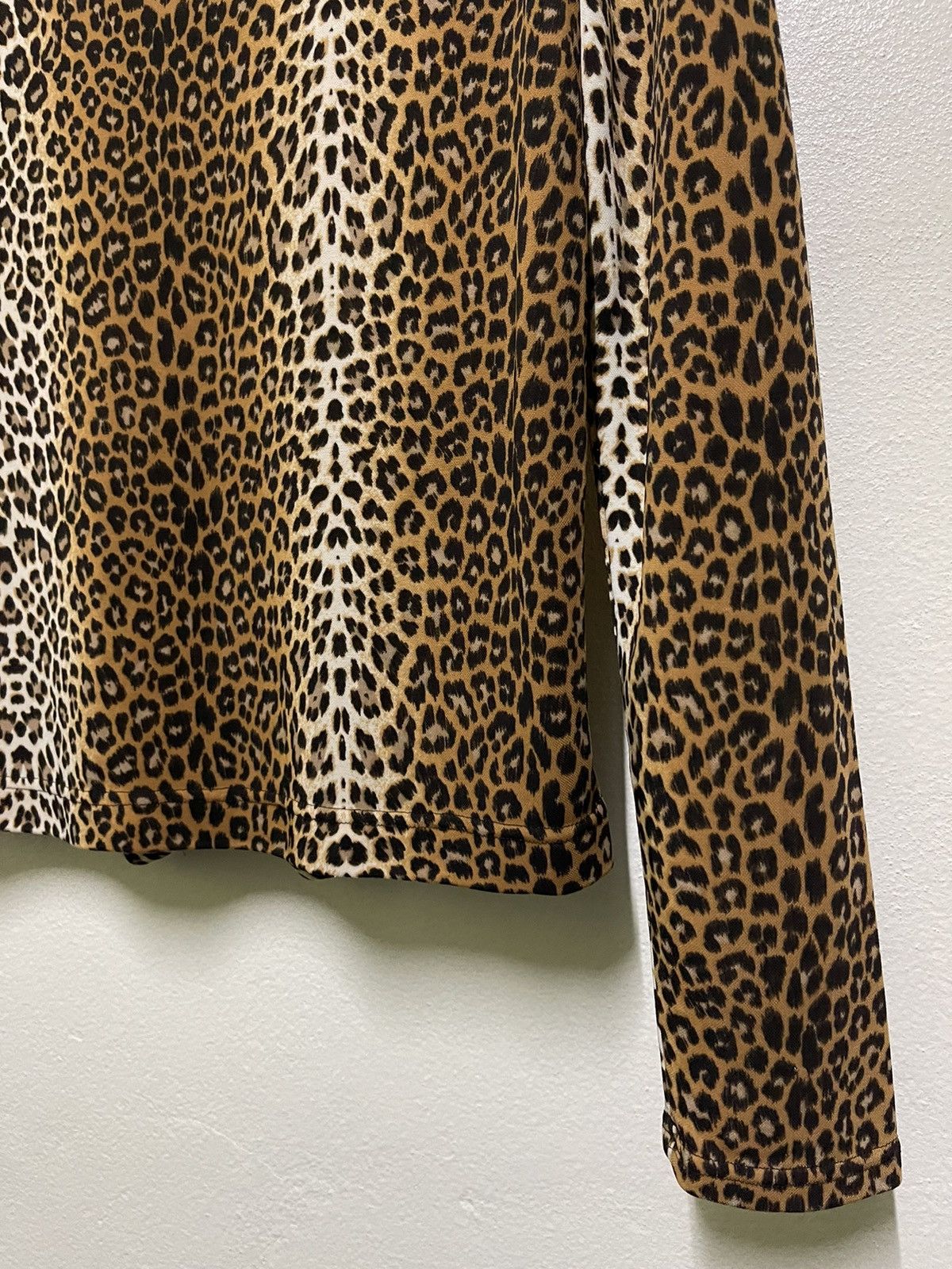 Japanese Brand Leopard Printed Button Stretch Long Sleeve Size S / US 4 / IT 40 - 11 Thumbnail
