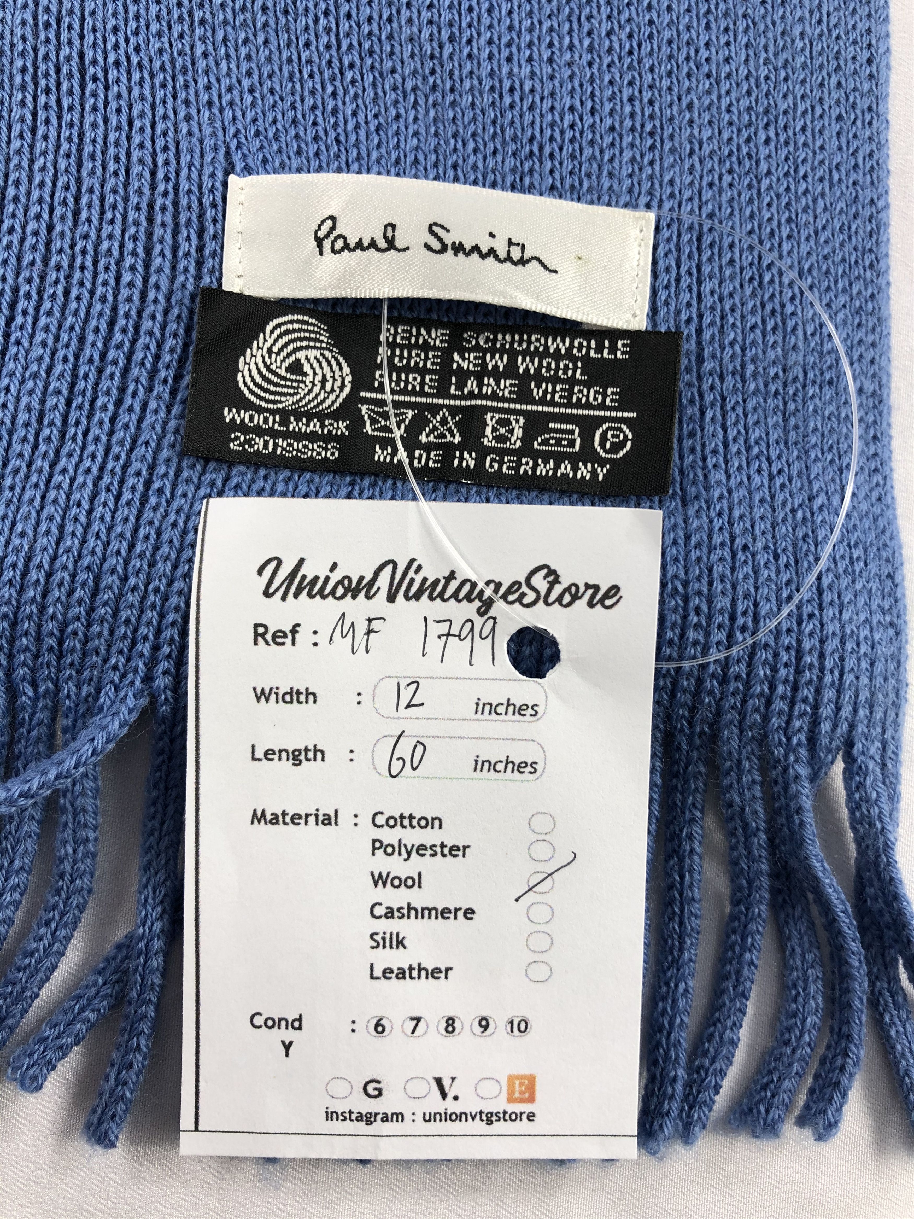 Paul Smith Vintage Paul Smith Scarf/Muffler/Neckwear MF1799 Size ONE SIZE - 7 Thumbnail