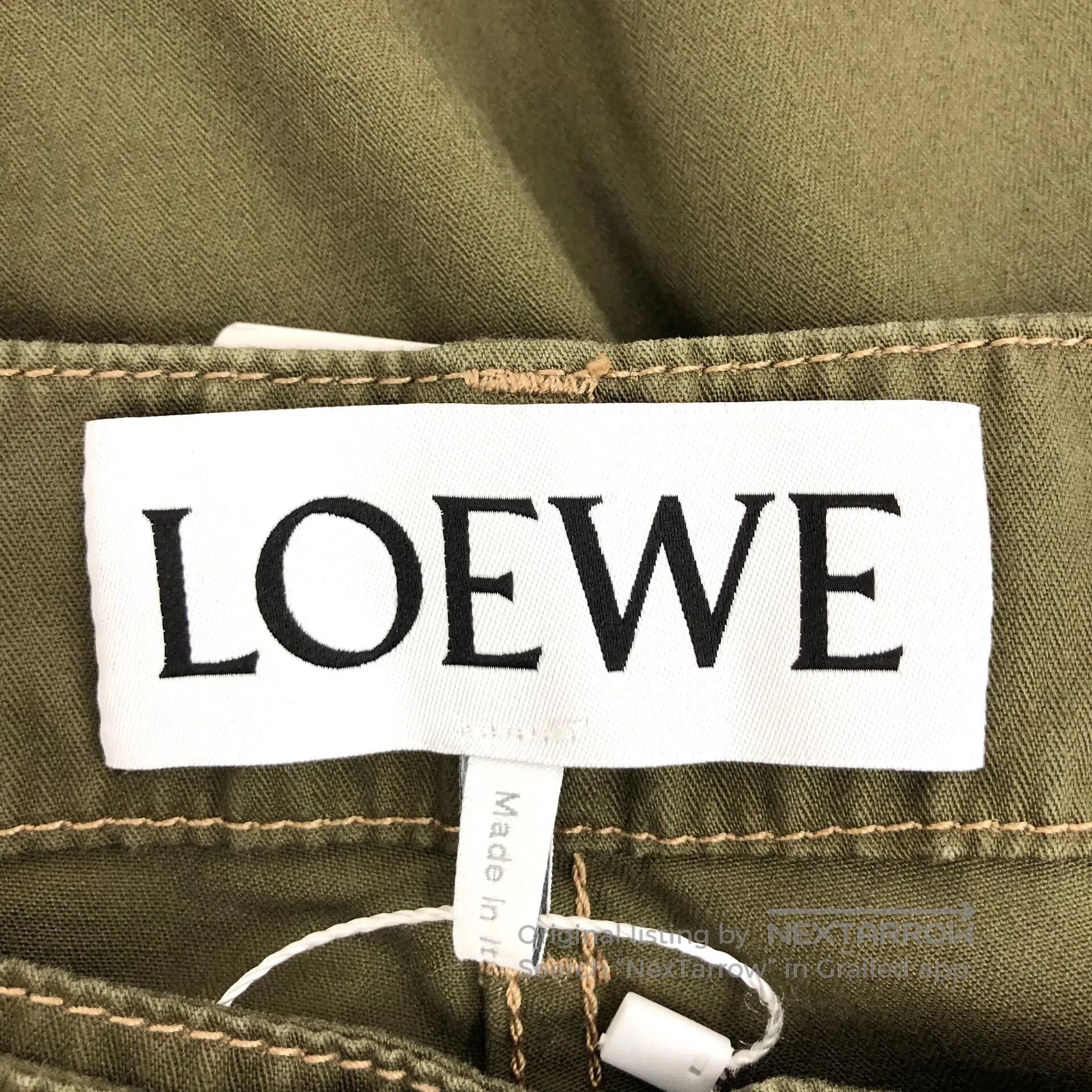 Loewe Loewe Dark Green Cotton Casual Trousers| Size US 34 / EU 50 - 6 Thumbnail