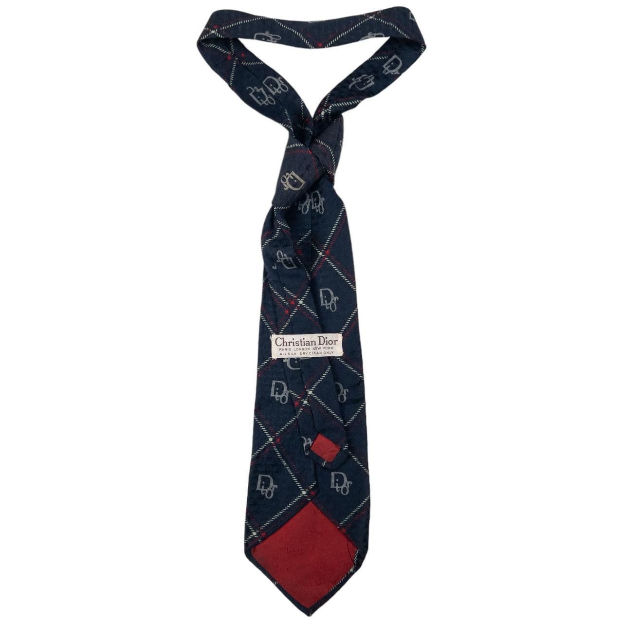 Dior Vintage Dior Monogram Silk Tie Size ONE SIZE - 2 Thumbnail