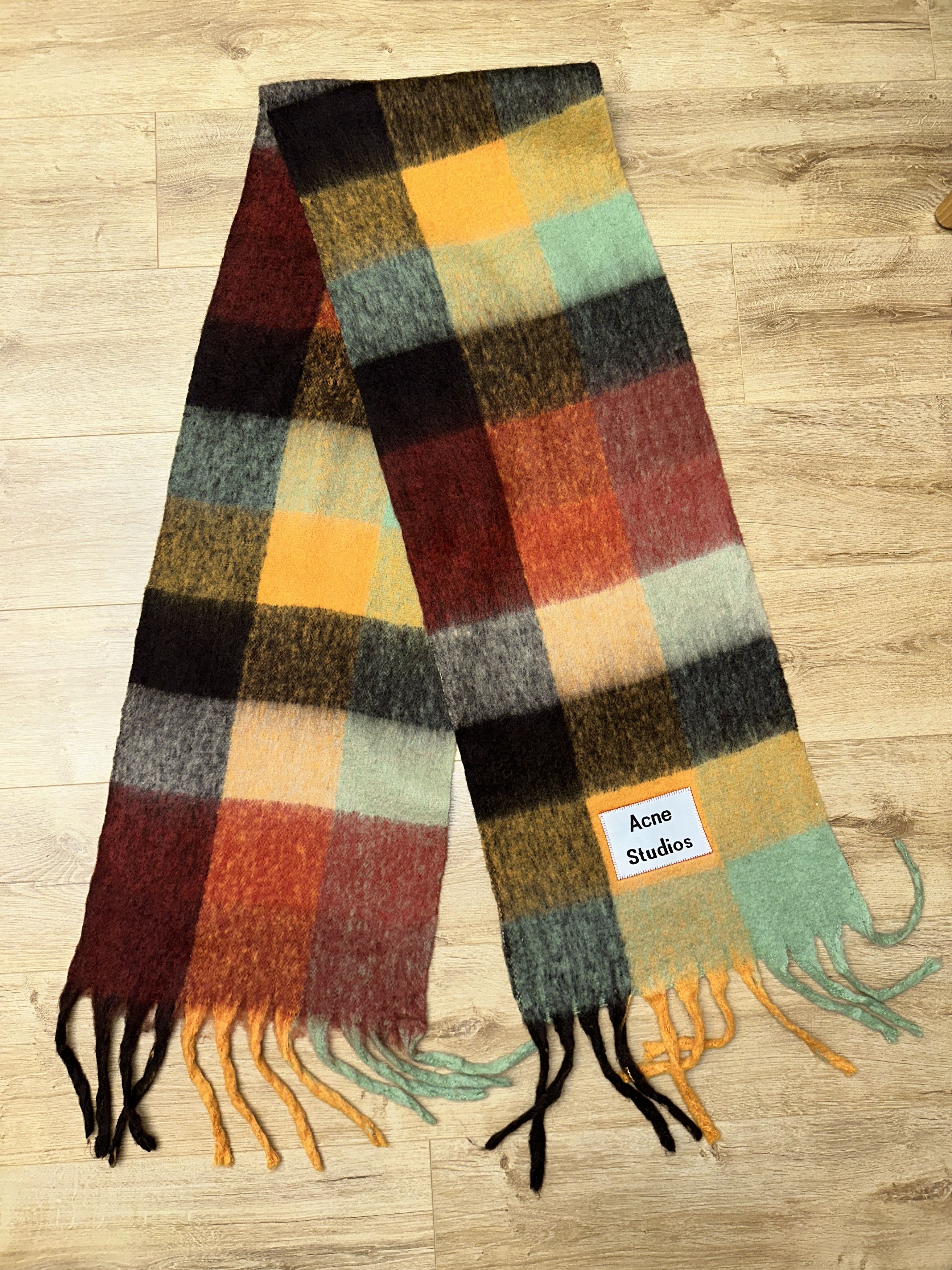 Acne Studios Acne Studios Check Wool Mohair Scarf Unisex 250cm Size ONE SIZE - 5 Thumbnail