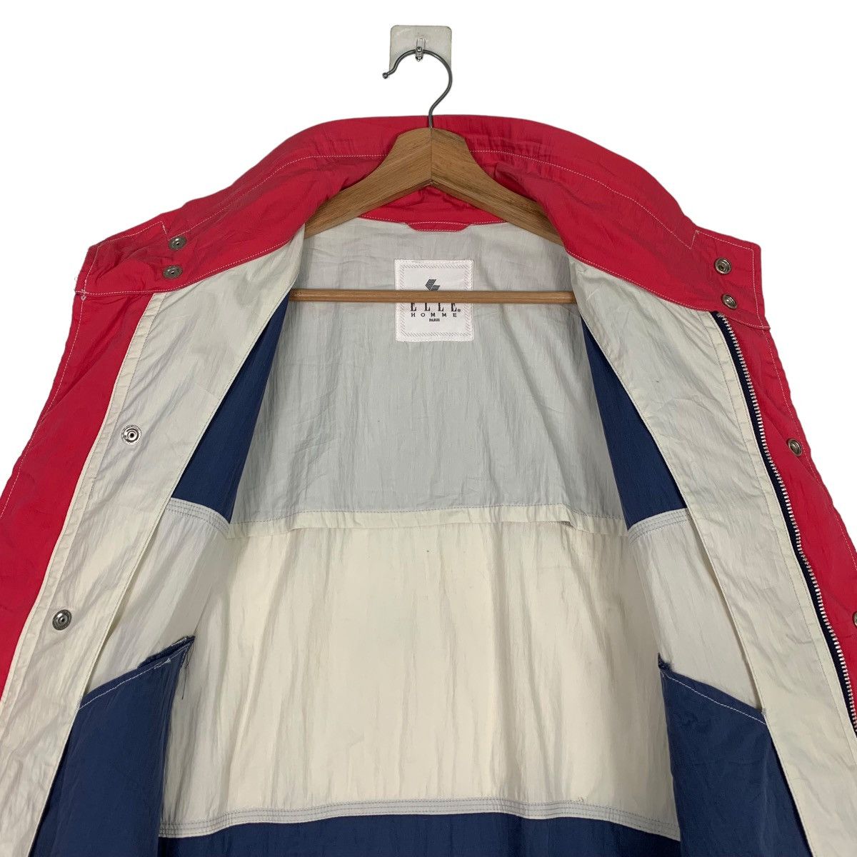 Japanese Brand ELLE Homme Colorblock Hooded Jacket #0432-C20 Size US M / EU 48-50 / 2 - 12 Thumbnail