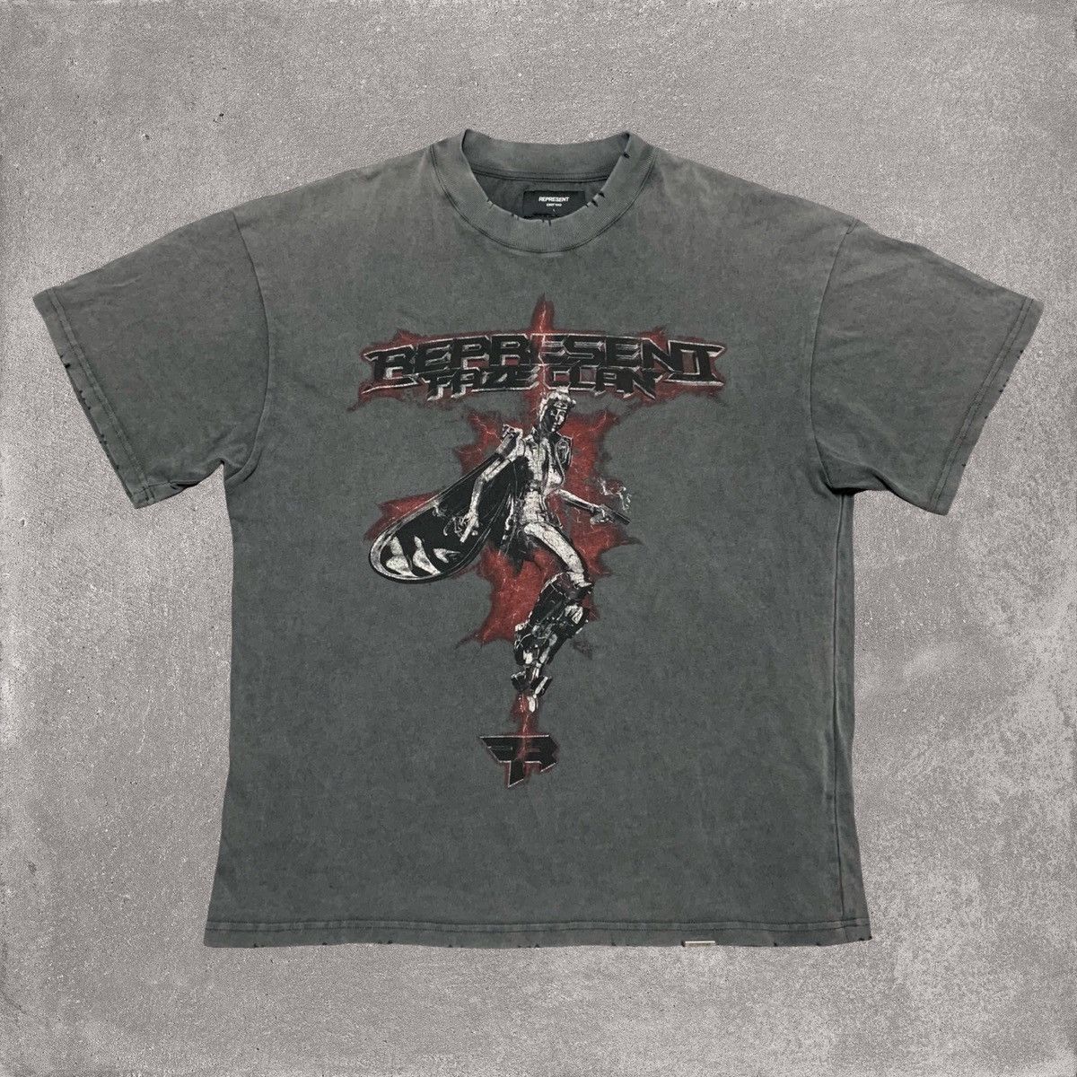 Represent Clo. Represent Large Faze Clan Vintage Grey Tee Size US L / EU 52-54 / 3 - 1 Thumbnail